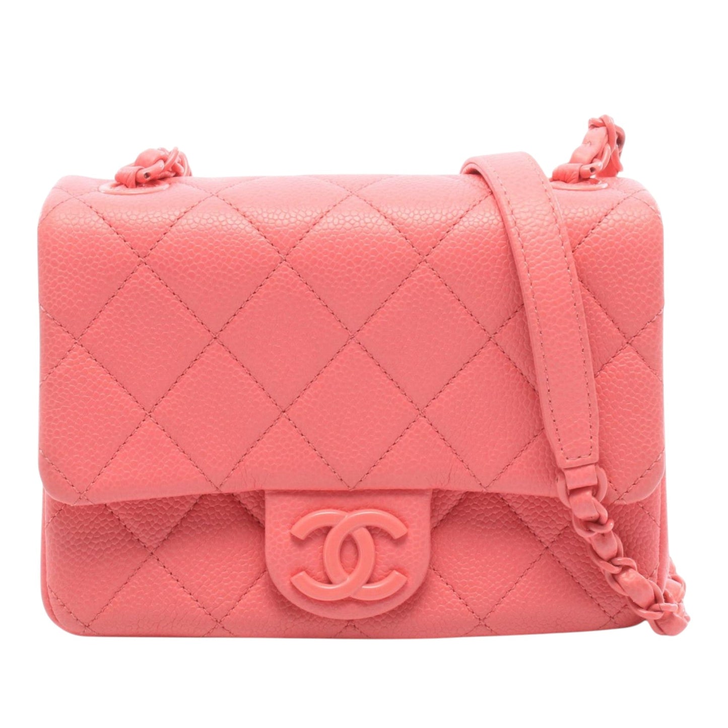 Chanel Mini Square Quilted Caviar CC Incognito Single Flap