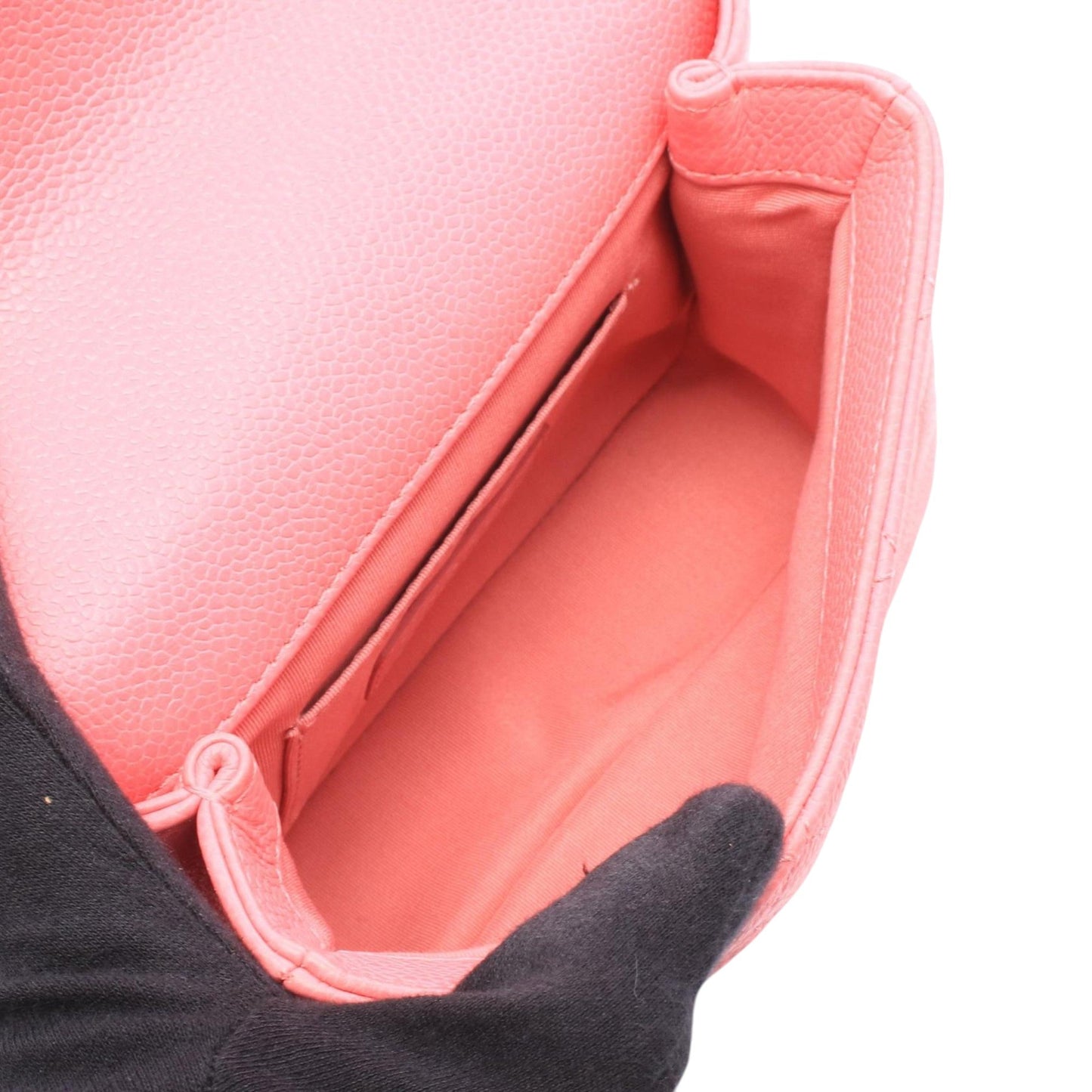 Chanel Mini Square Quilted Caviar CC Incognito Single Flap