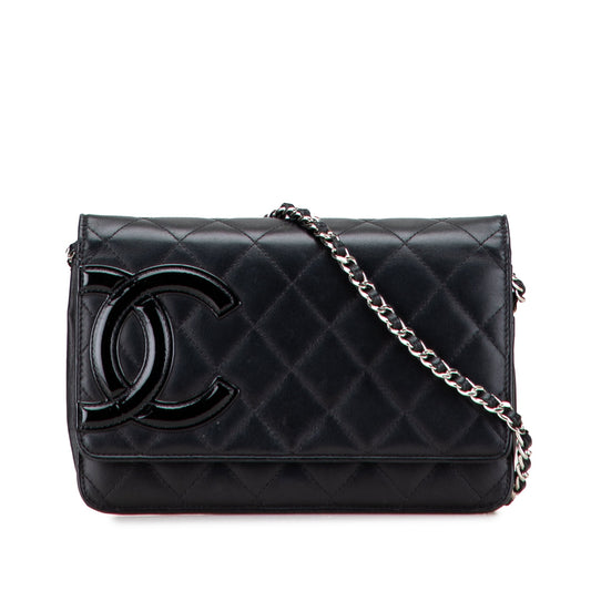Chanel Quilted Lambskin Cambon Ligne Wallet On Chain