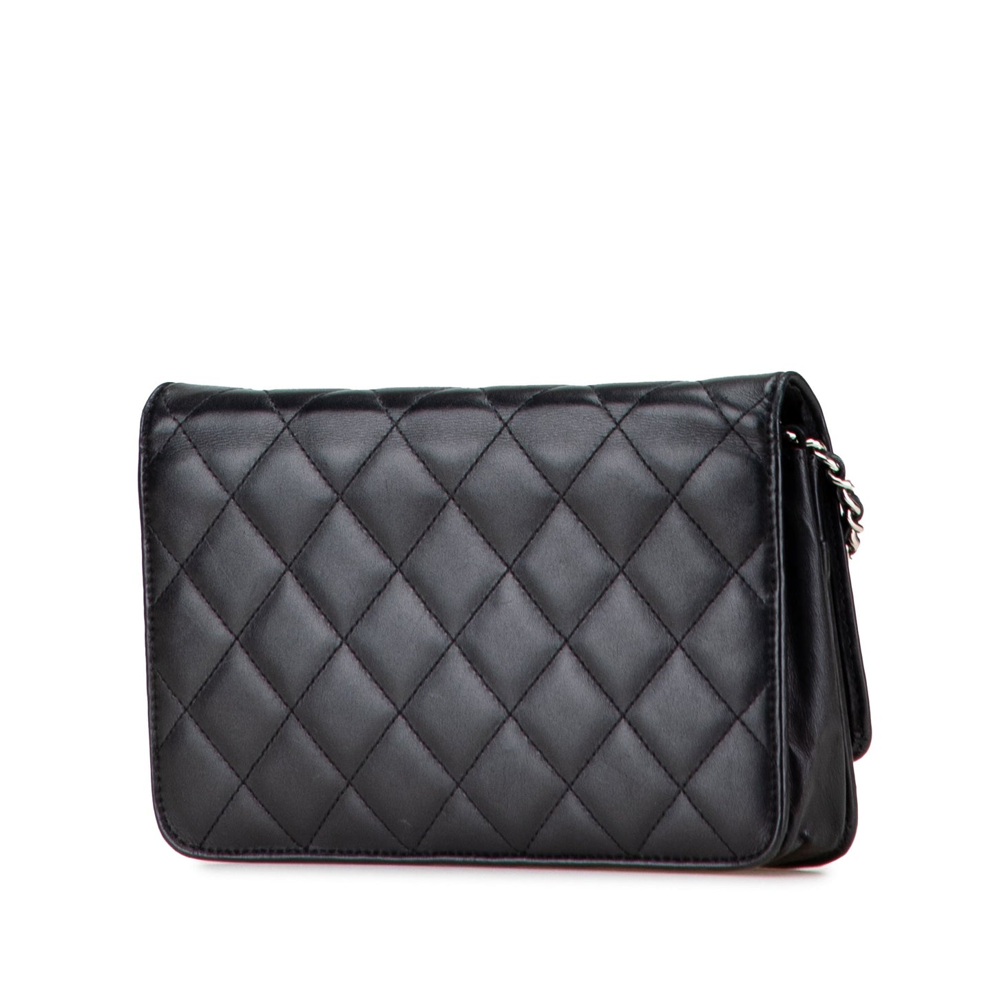 Chanel Quilted Lambskin Cambon Ligne Wallet On Chain