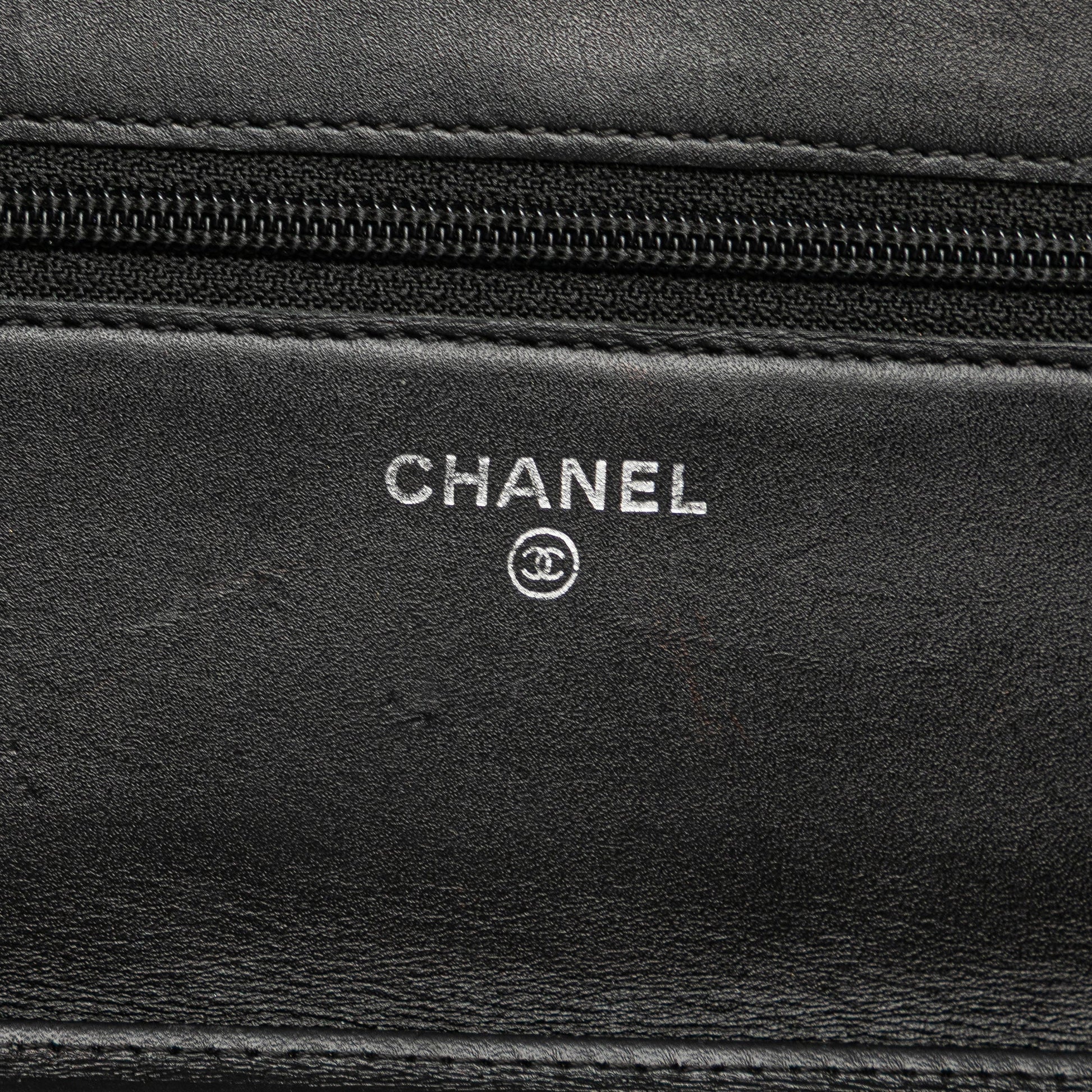 Chanel Quilted Lambskin Cambon Ligne Wallet On Chain