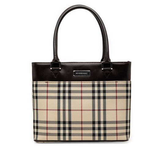Burberry House Check Canvas Handbag