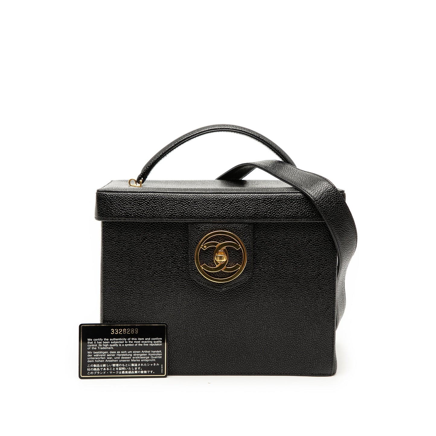 Chanel CC Caviar Vanity Box Case