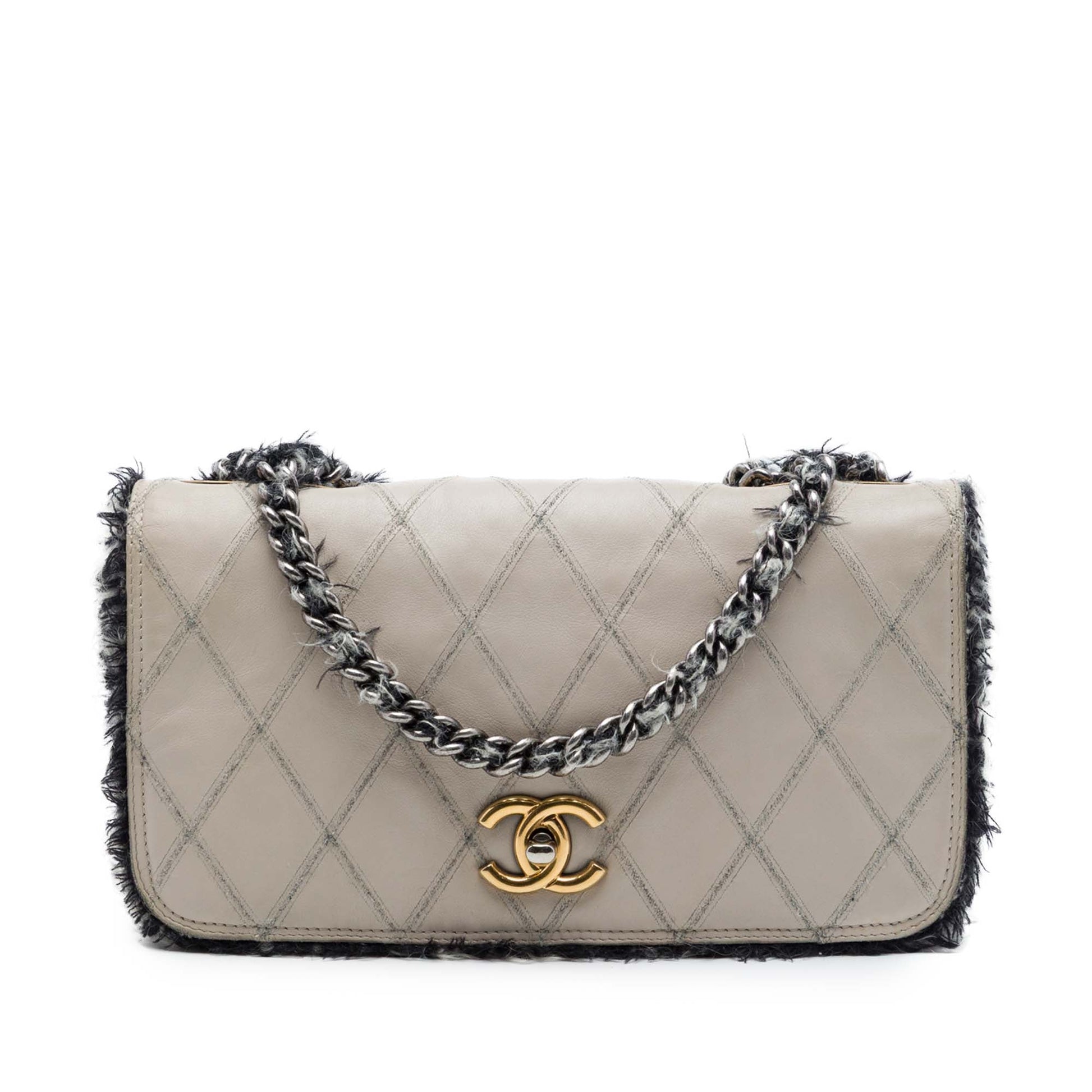 Chanel CC Quilted Lambskin Tweedy Flap Color