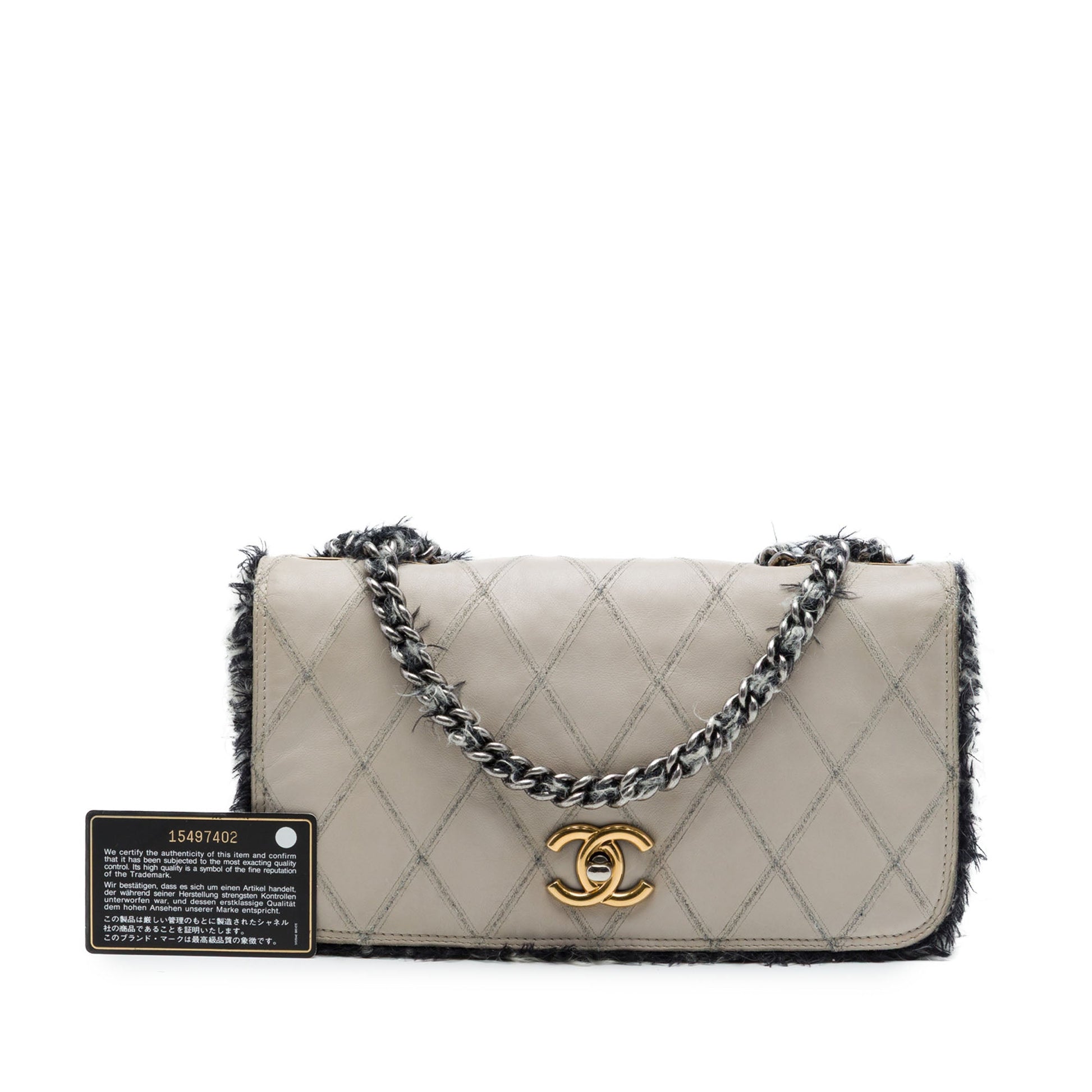 Chanel CC Quilted Lambskin Tweedy Flap Color