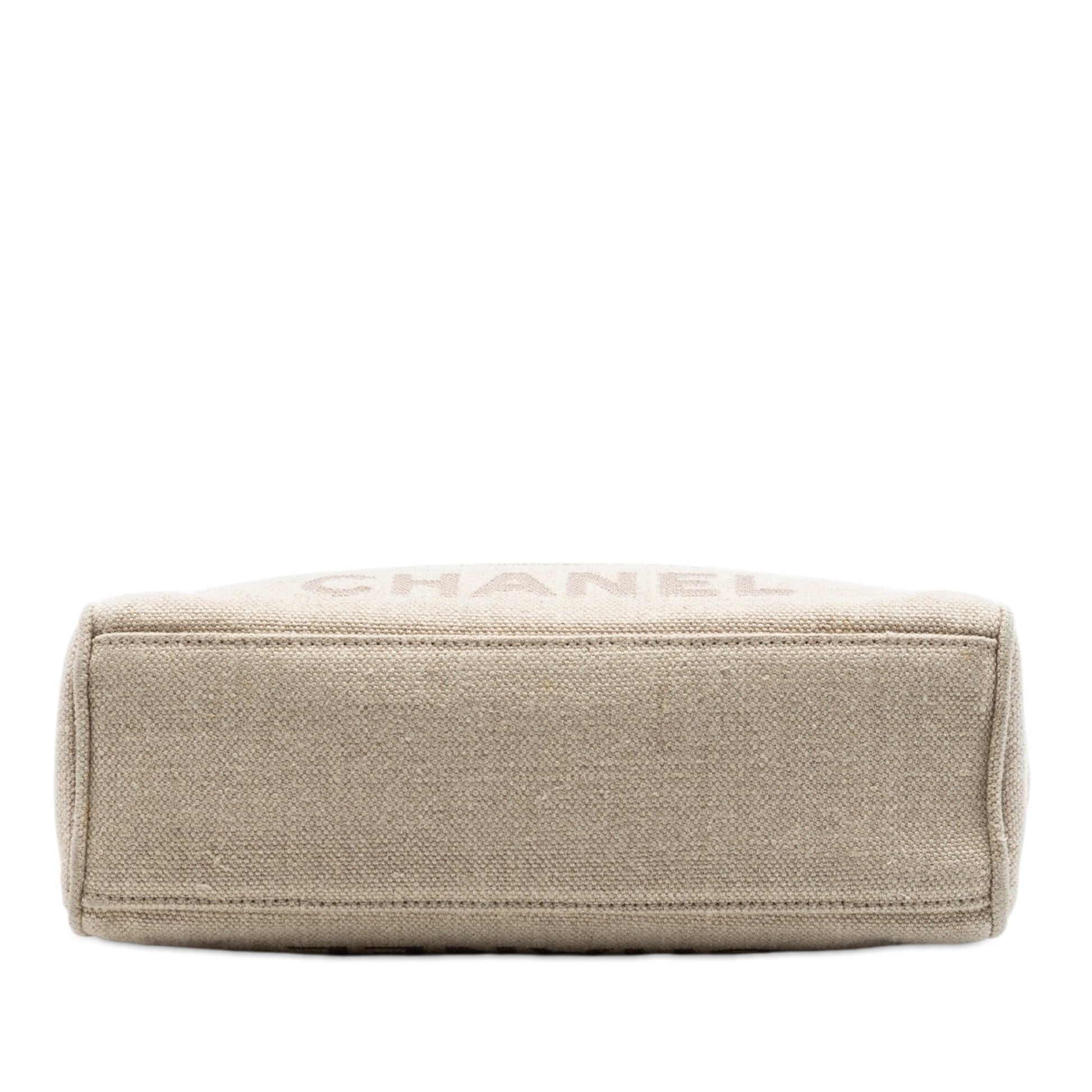 Chanel Petite Canvas Shopping Tote