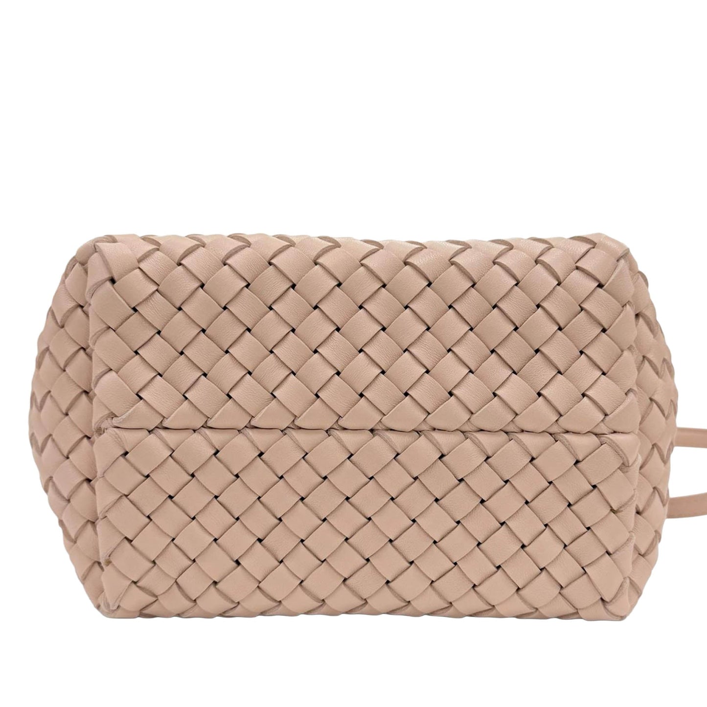 Bottega Veneta Mini Lambskin Intreccio Cabat Tote