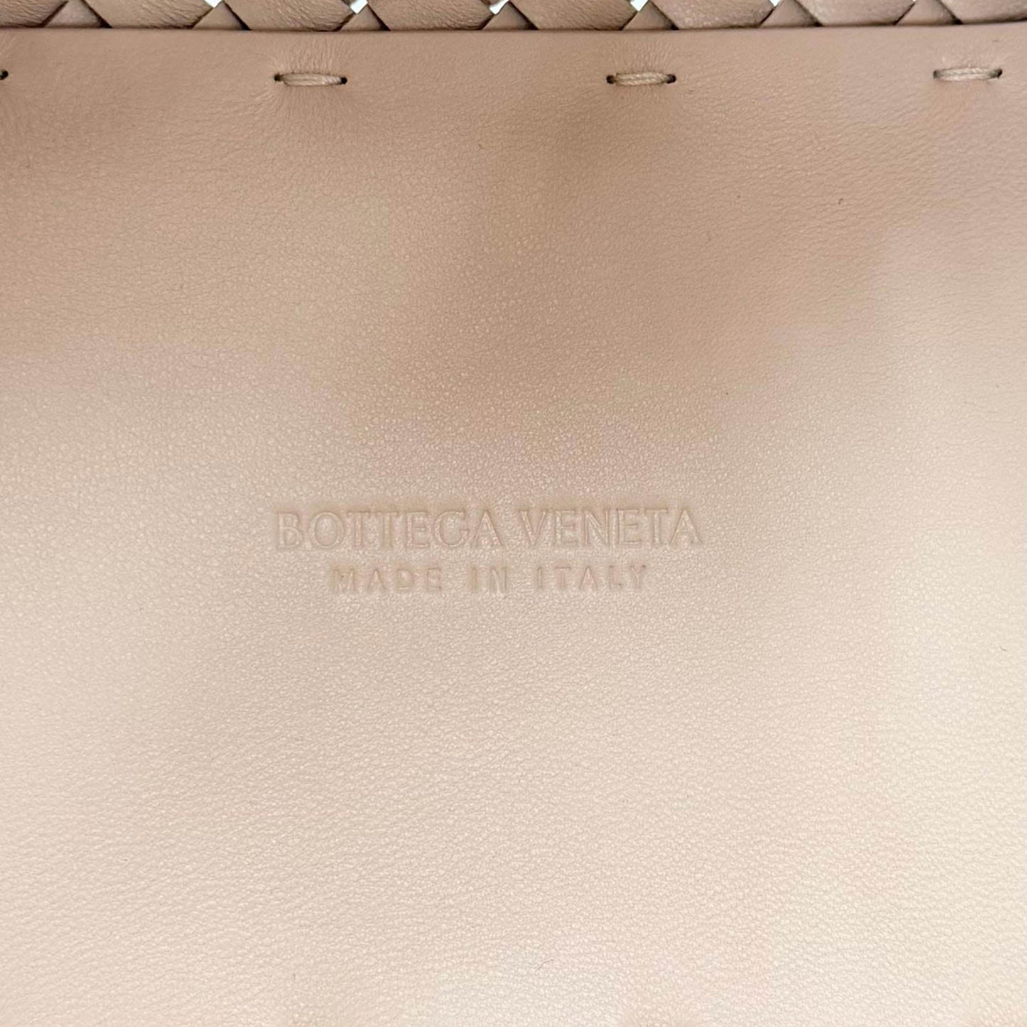 Bottega Veneta Mini Lambskin Intreccio Cabat Tote