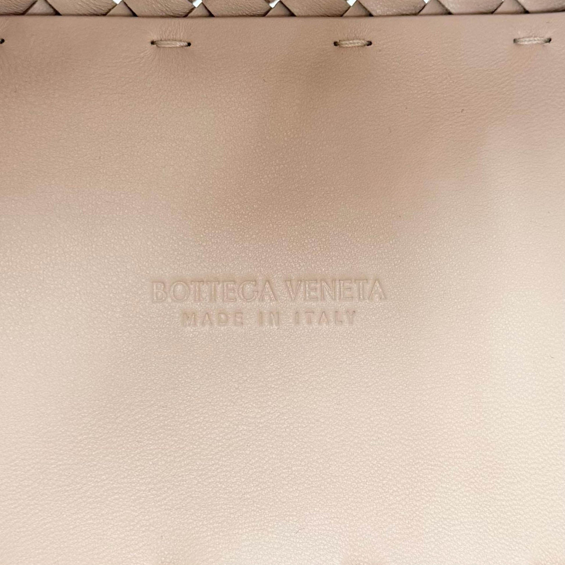 Bottega Veneta Mini Lambskin Intreccio Cabat Tote