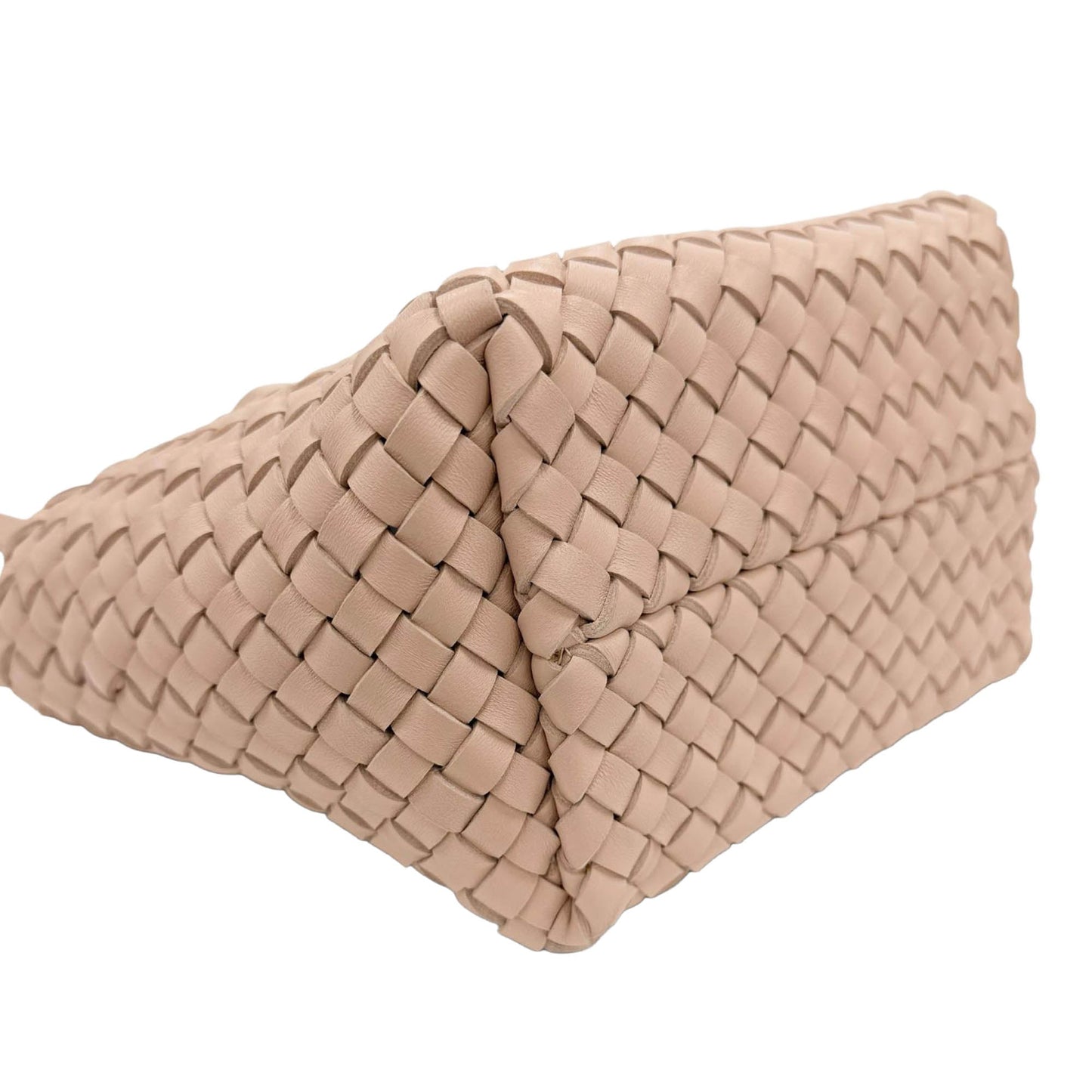 Bottega Veneta Mini Lambskin Intreccio Cabat Tote