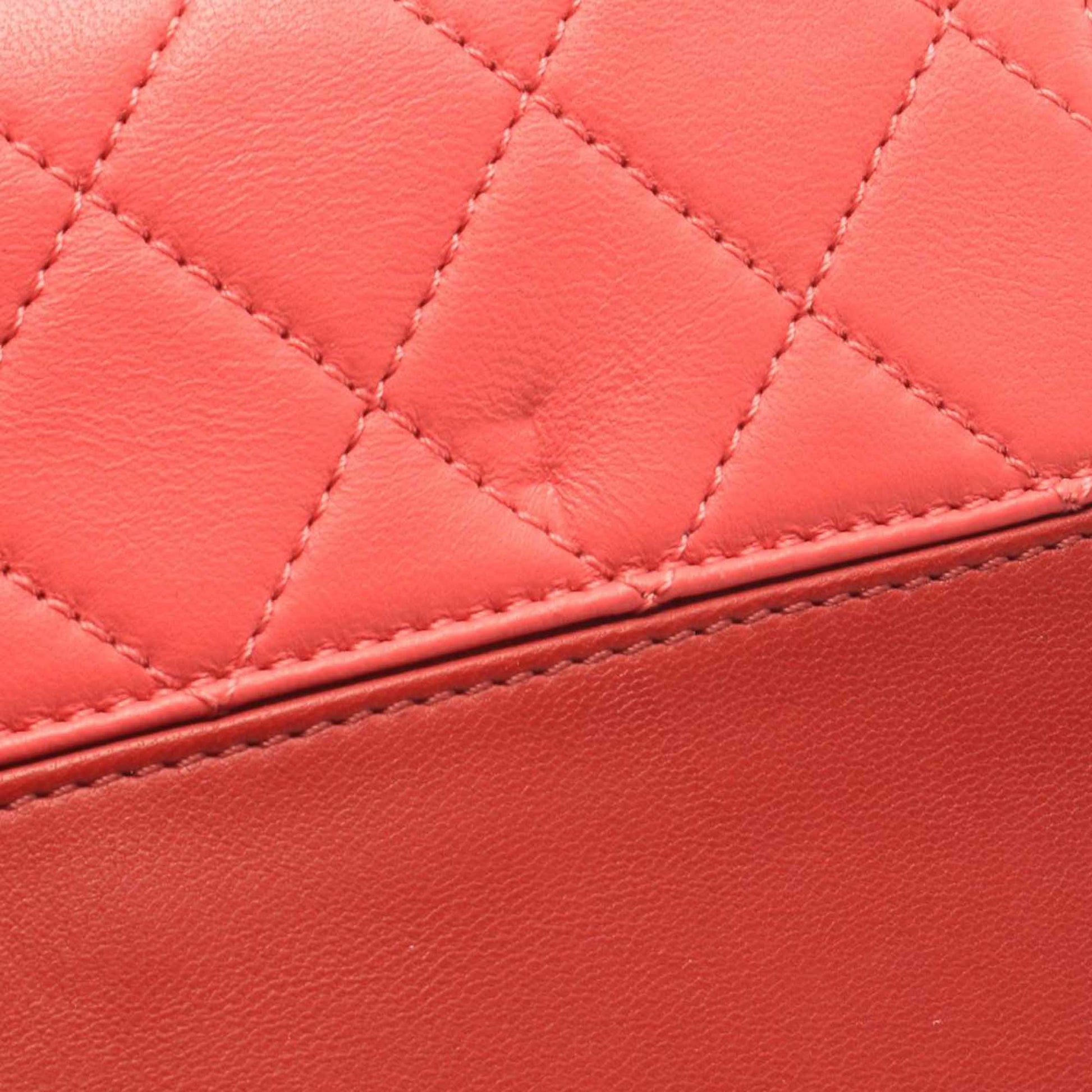Chanel Tricolor Quilted Lambskin Single Flap