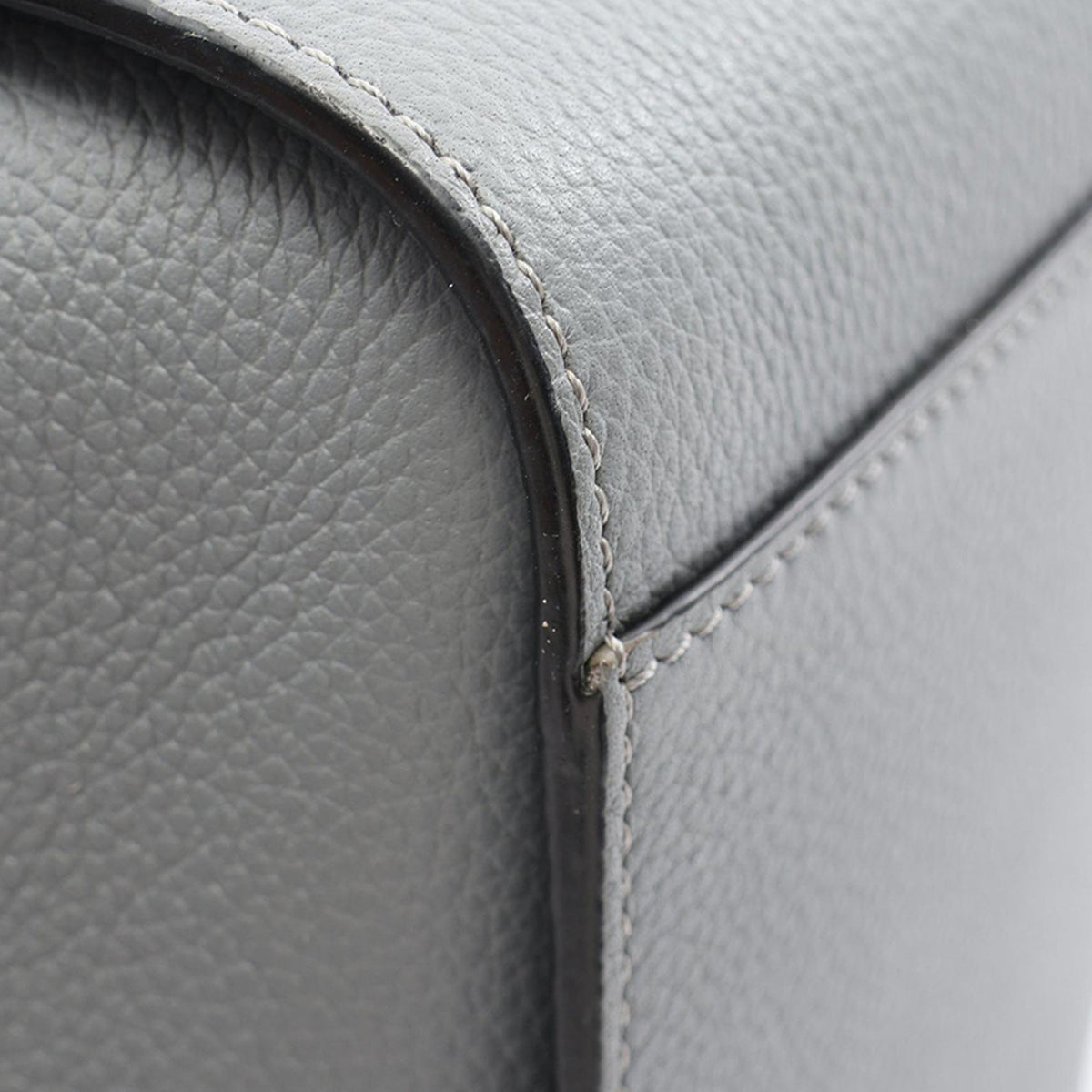 LOEWE Mini Grained Calfskin Drawstring Hammock Bag — Gray