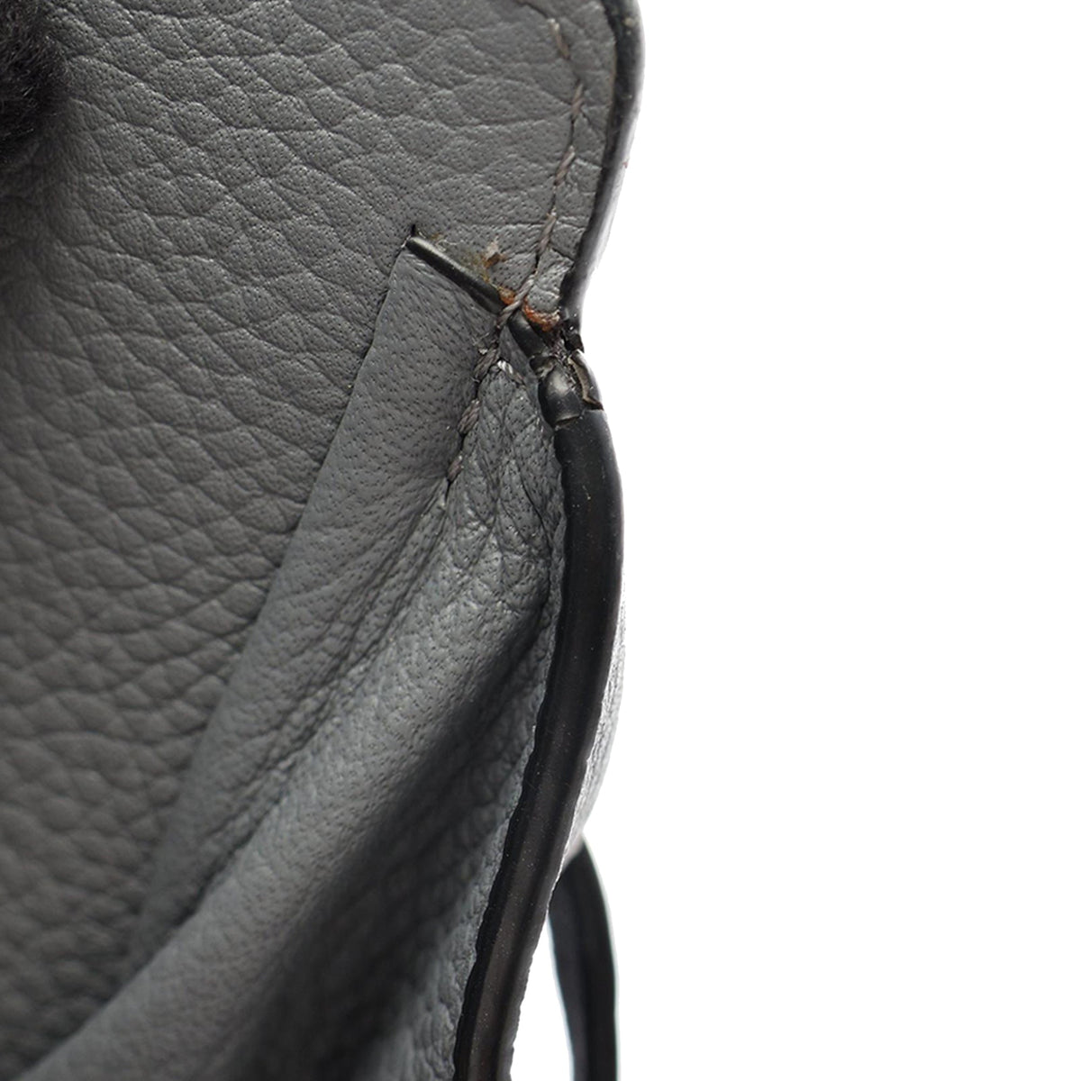 LOEWE Mini Grained Calfskin Drawstring Hammock Bag — Gray