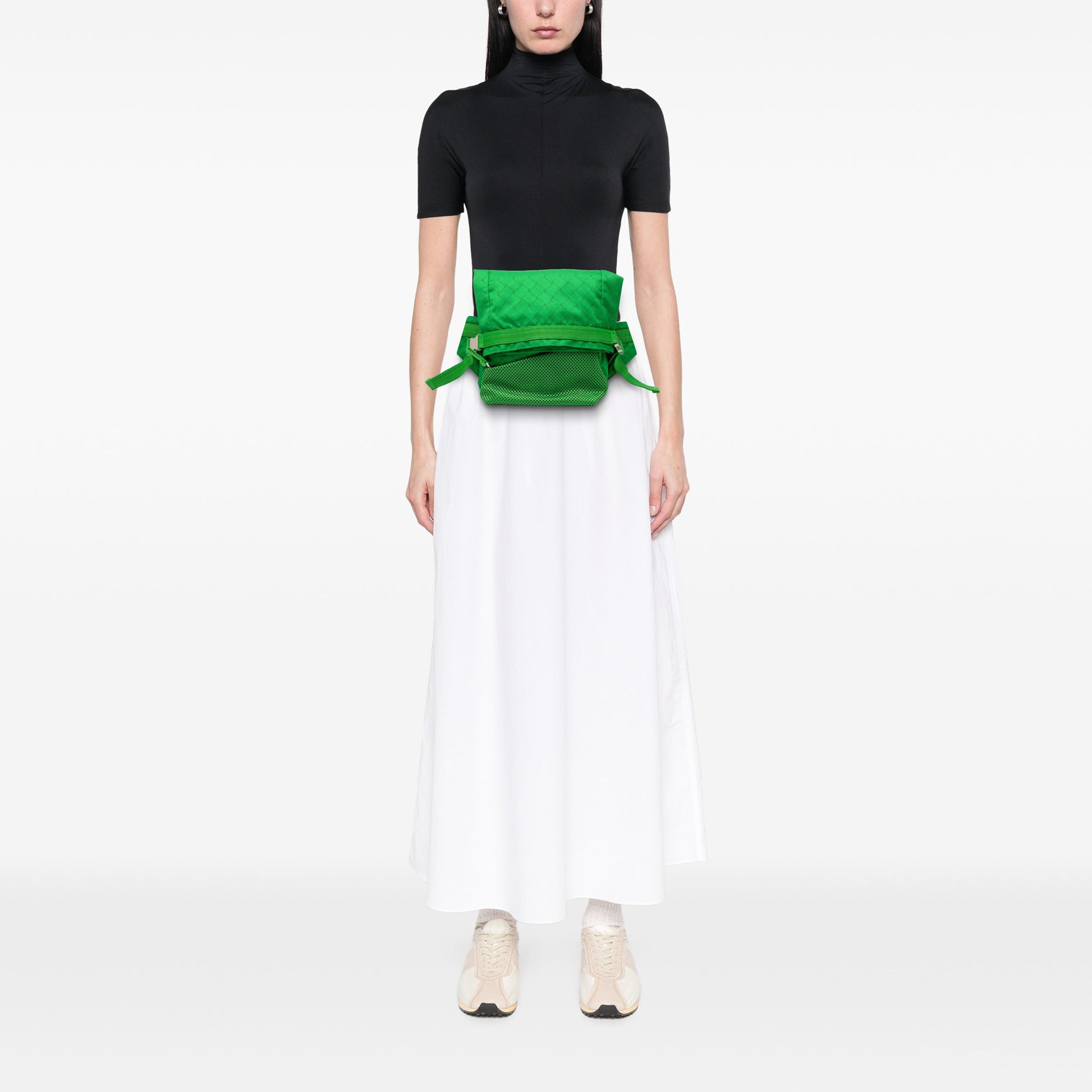 Bottega Veneta Nylon and Mesh Intrecciato Belt Bag