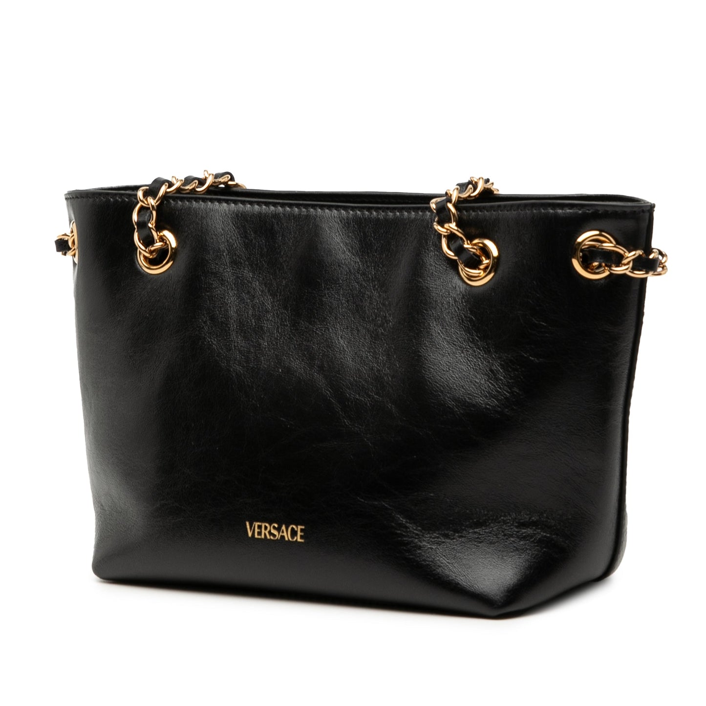 Versace Leather La Medusa Shoulder Bag