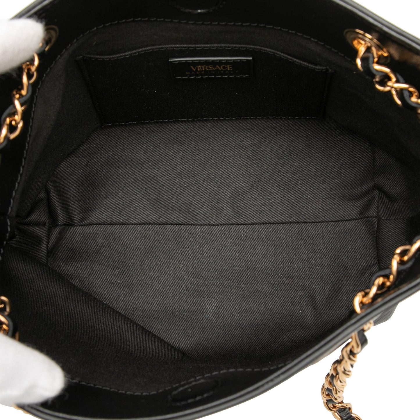 Versace Leather La Medusa Shoulder Bag