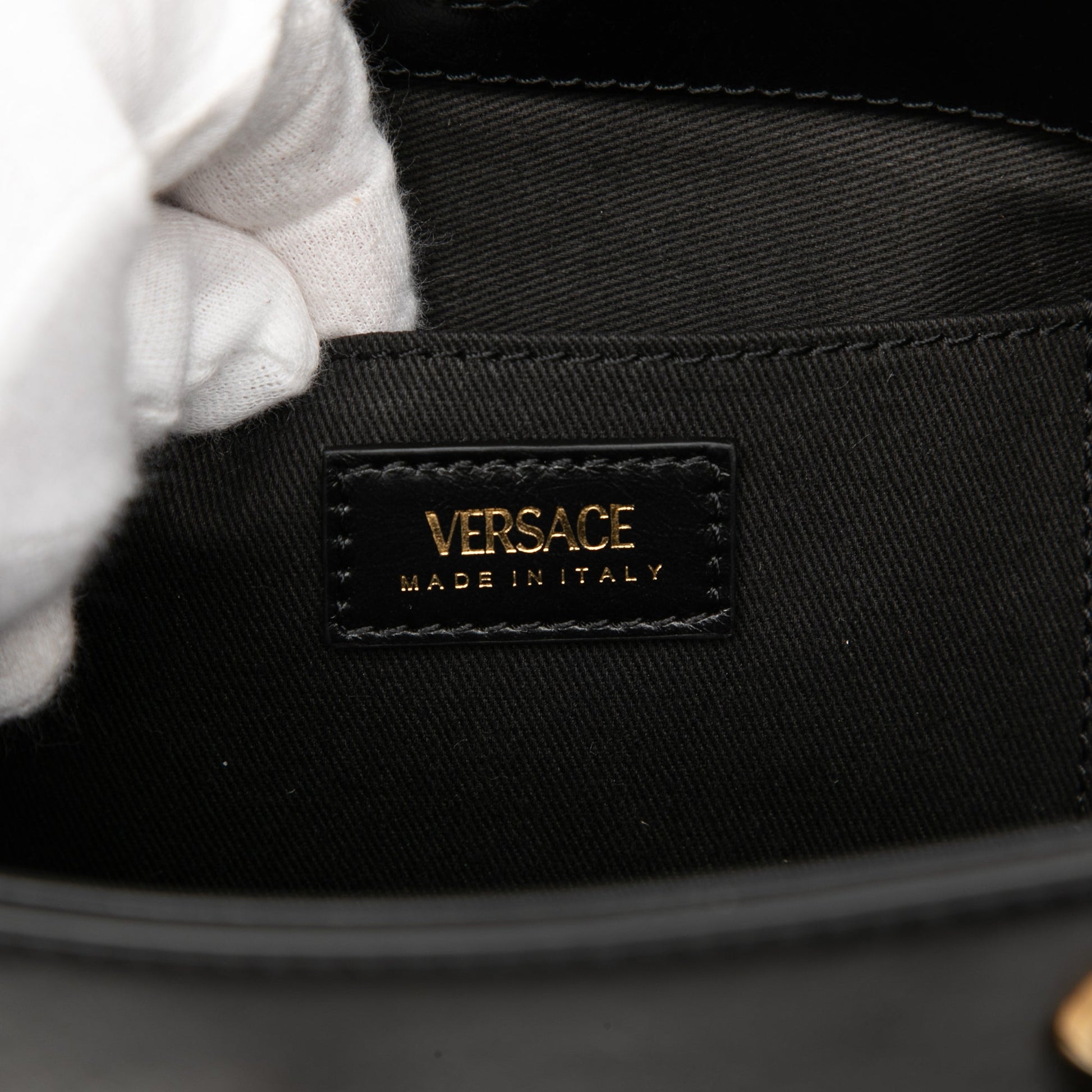 Versace Leather La Medusa Shoulder Bag