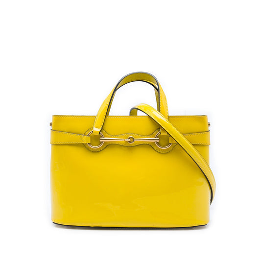 Gucci Patent Bright Bit Satchel