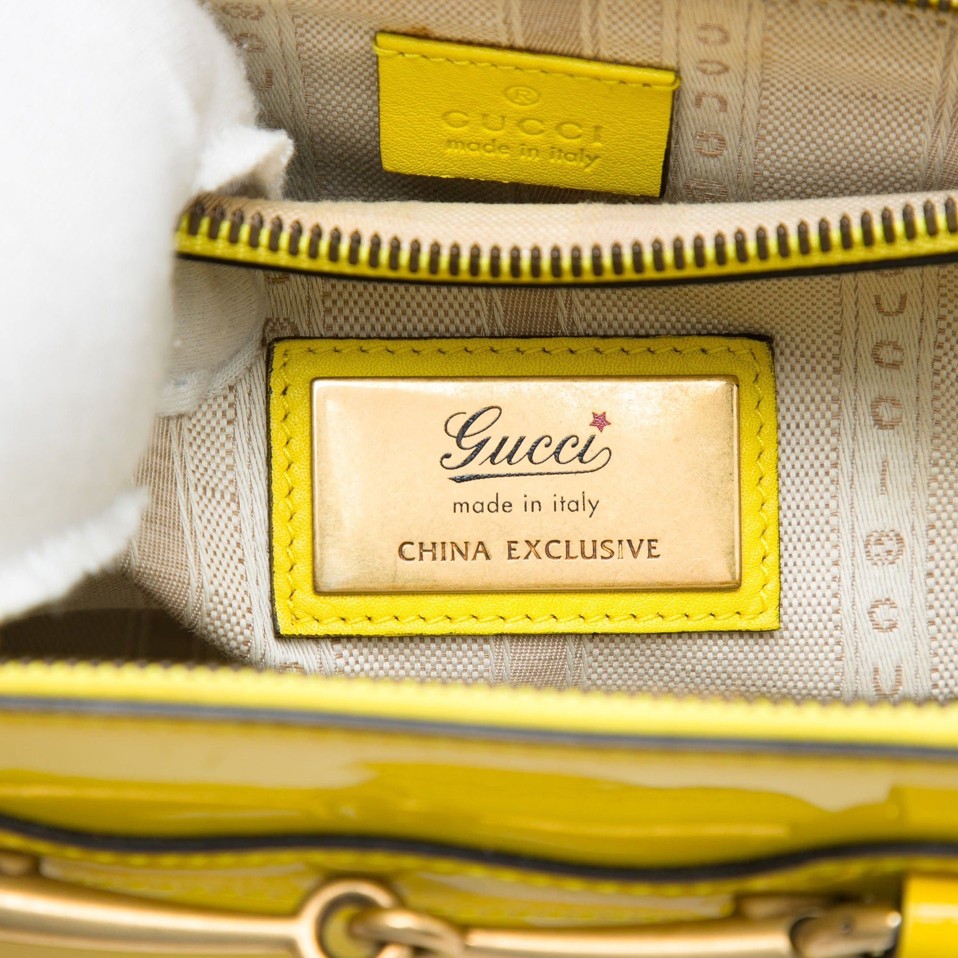Gucci Patent Bright Bit Satchel