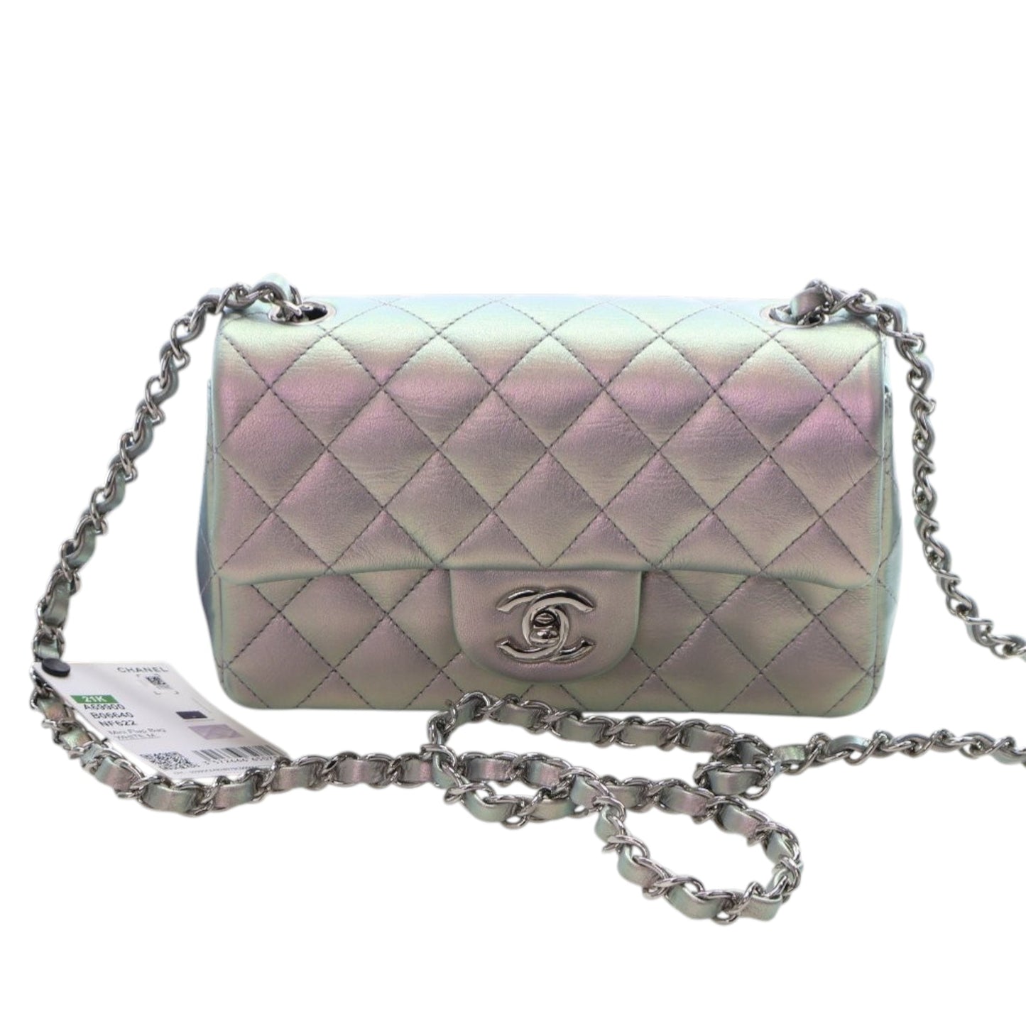 Chanel Mini Rectangular Classic Iridescent Calfskin Single Flap