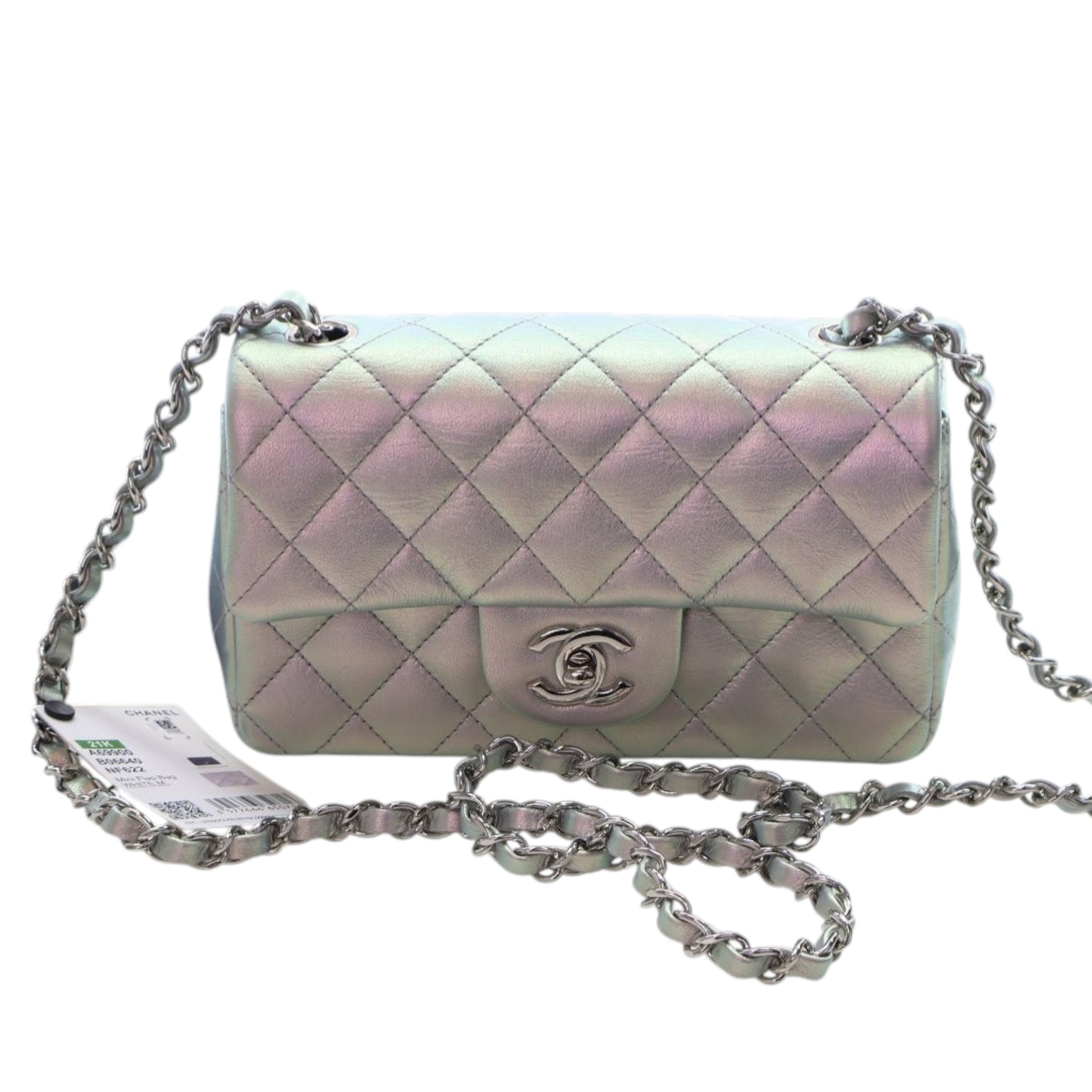 Chanel Mini Rectangular Classic Iridescent Calfskin Single Flap