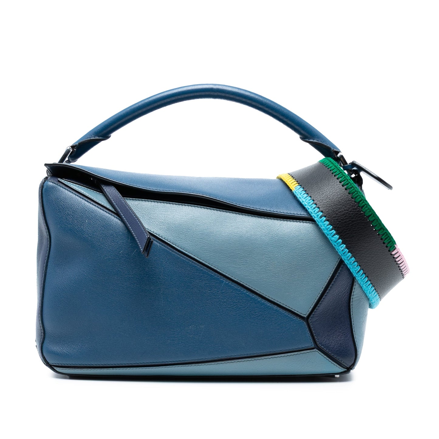 LOEWE Medium Tricolor Calfskin Puzzle Satchel