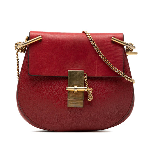 Chloé Small Smooth and Grained Calfskin Drew Crossbody