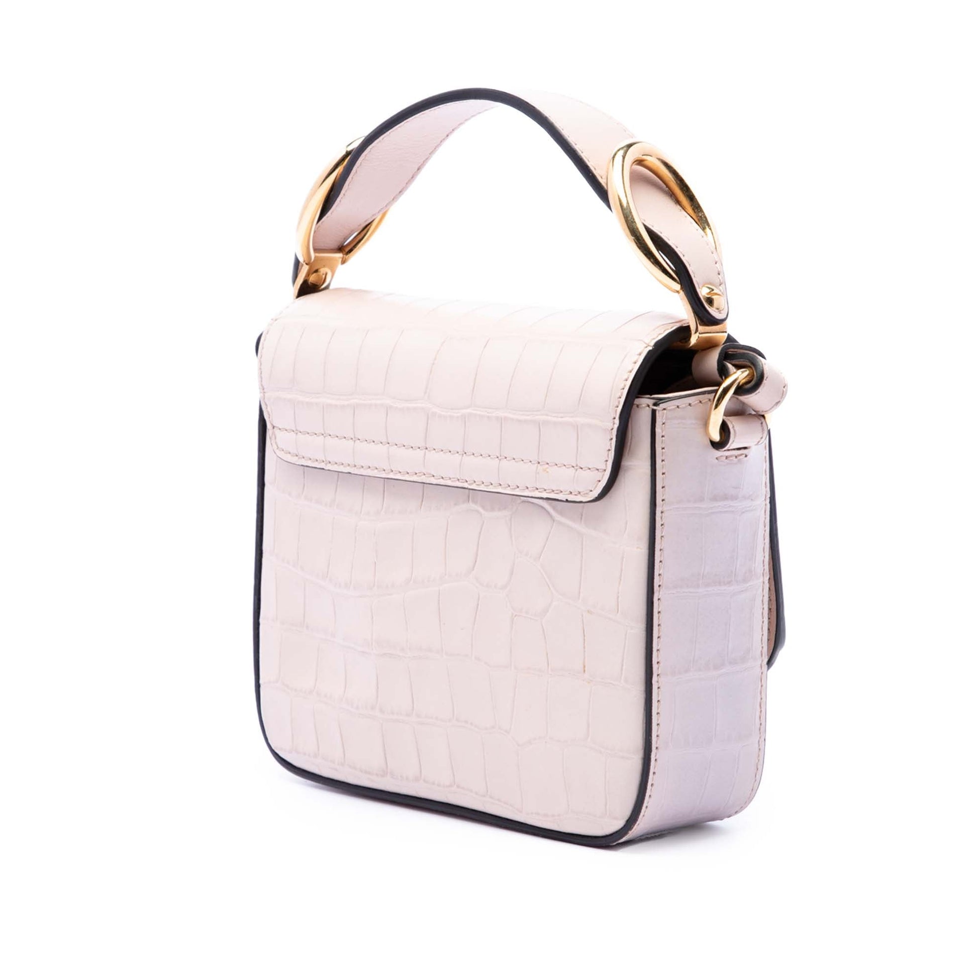 Chloé Mini Croc Embossed Calfskin C Satchel