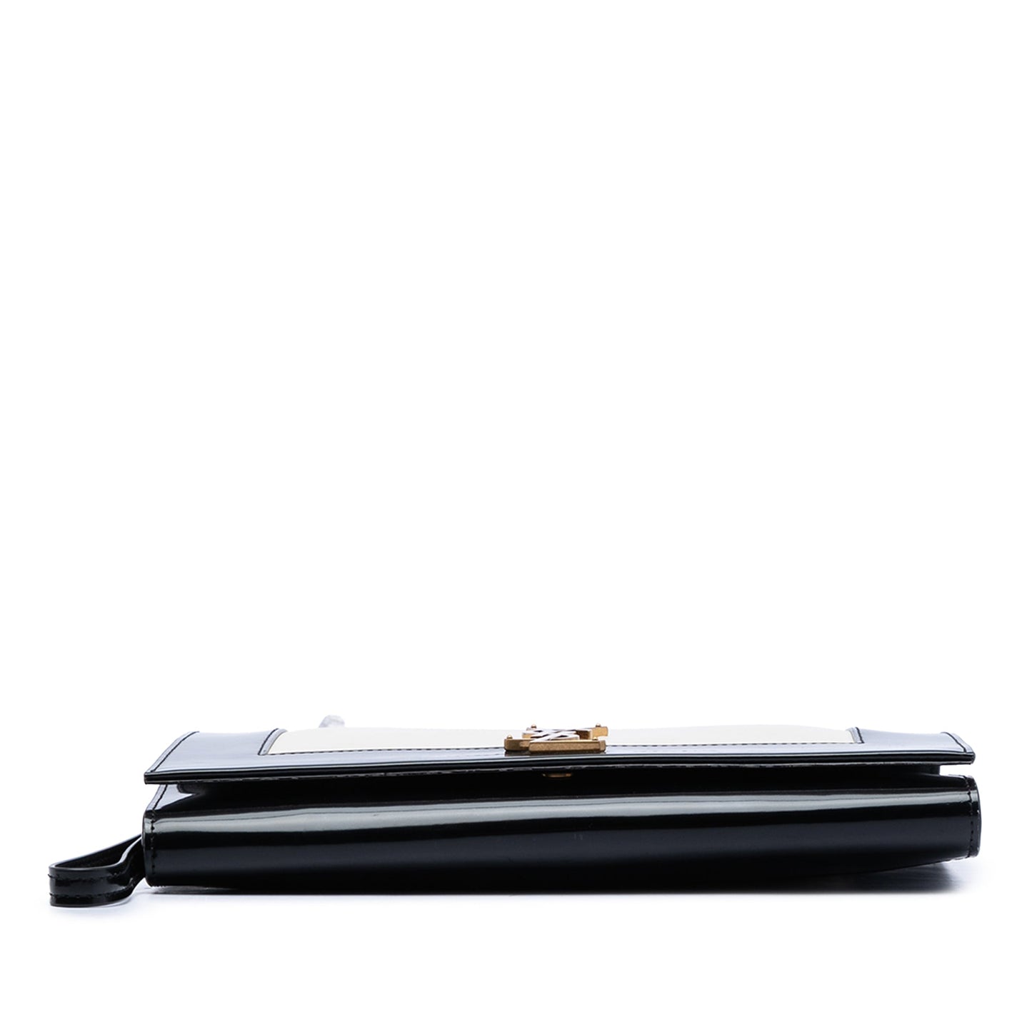 Saint Laurent Brushed Leather Trimmed Lambskin Cassandre Flap Pouch