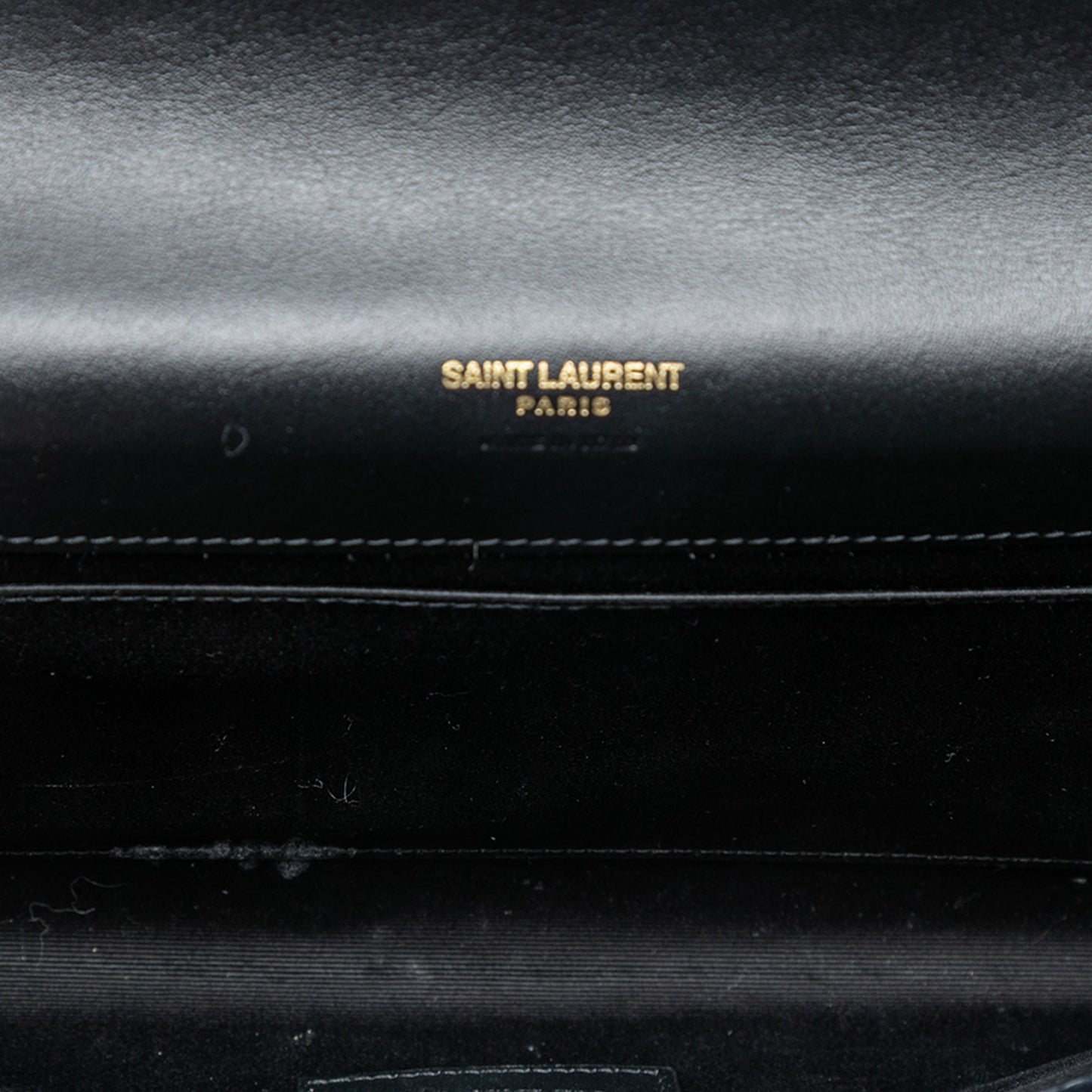 Saint Laurent Brushed Leather Trimmed Lambskin Cassandre Flap Pouch