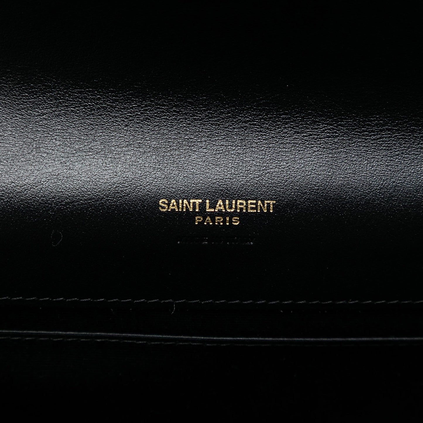 Saint Laurent Brushed Leather Trimmed Lambskin Cassandre Flap Pouch