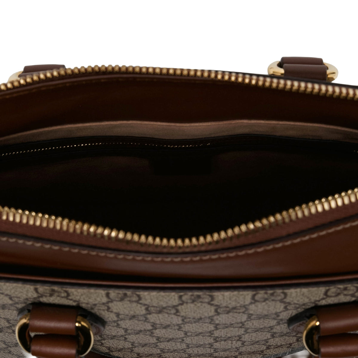 Gucci Large GG Supreme Linea A Satchel — Beige