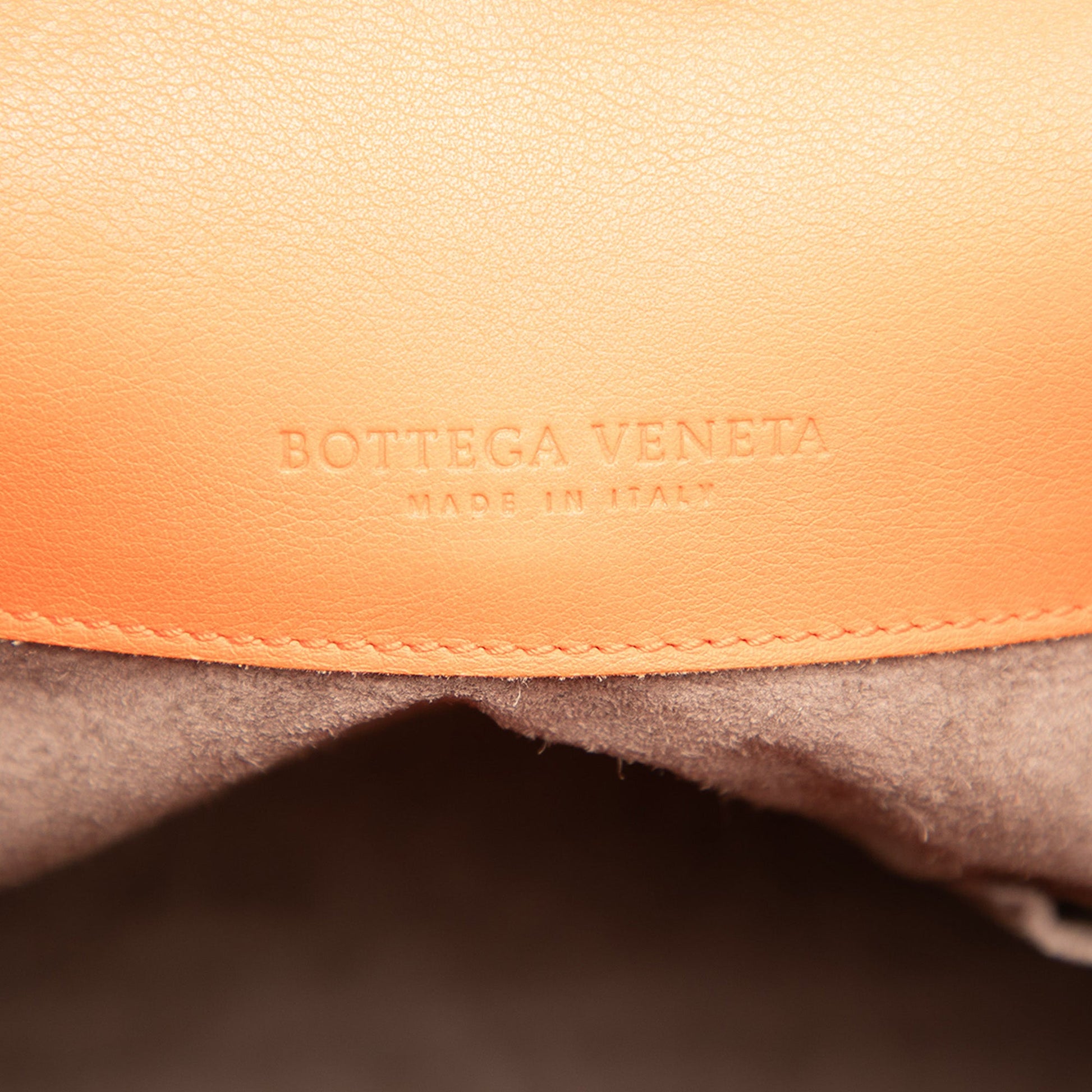 Bottega Veneta Leather Intrecciato Frame Top Handle Bag