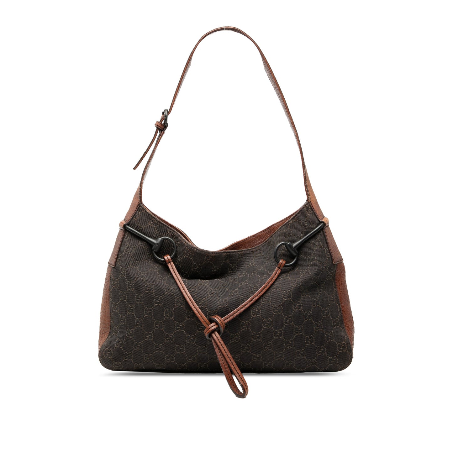 Gucci GG Denim Horsebit Shoulder Bag