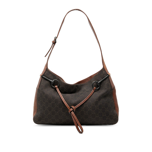 Gucci GG Denim Horsebit Shoulder Bag