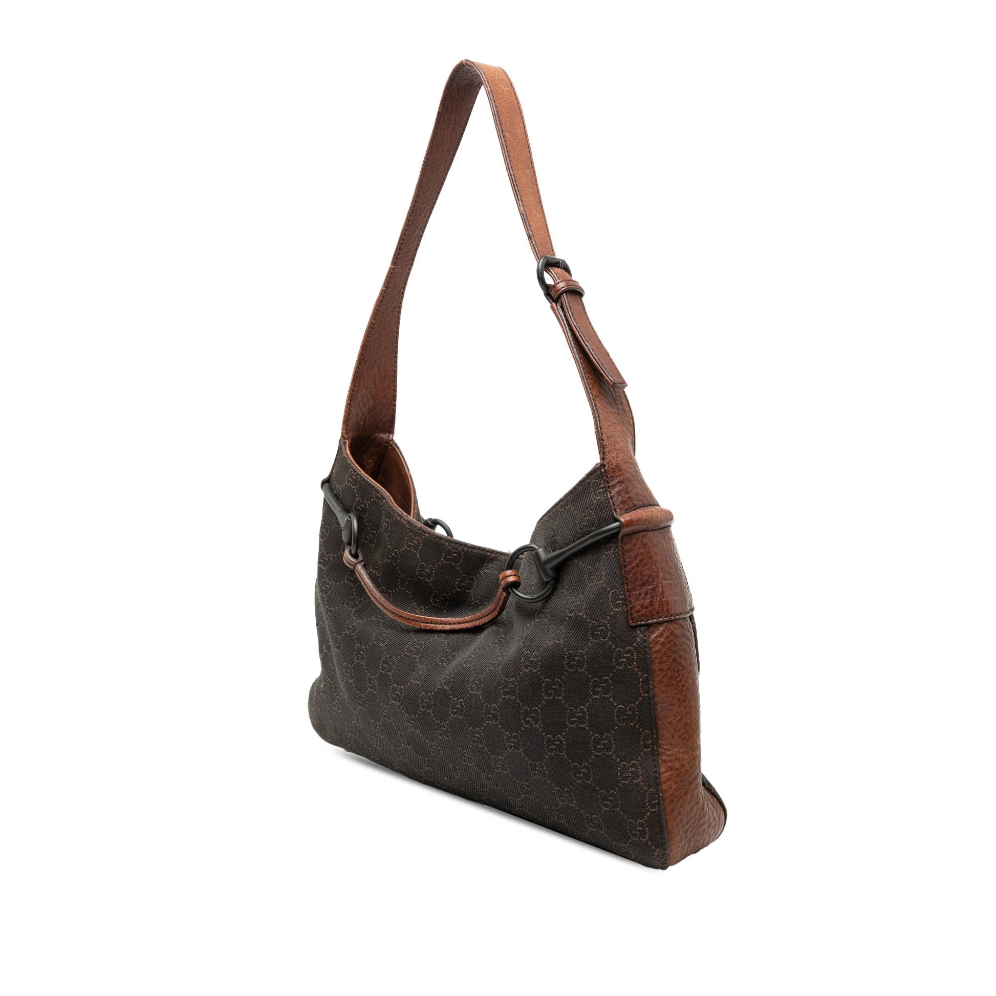 Gucci GG Denim Horsebit Shoulder Bag