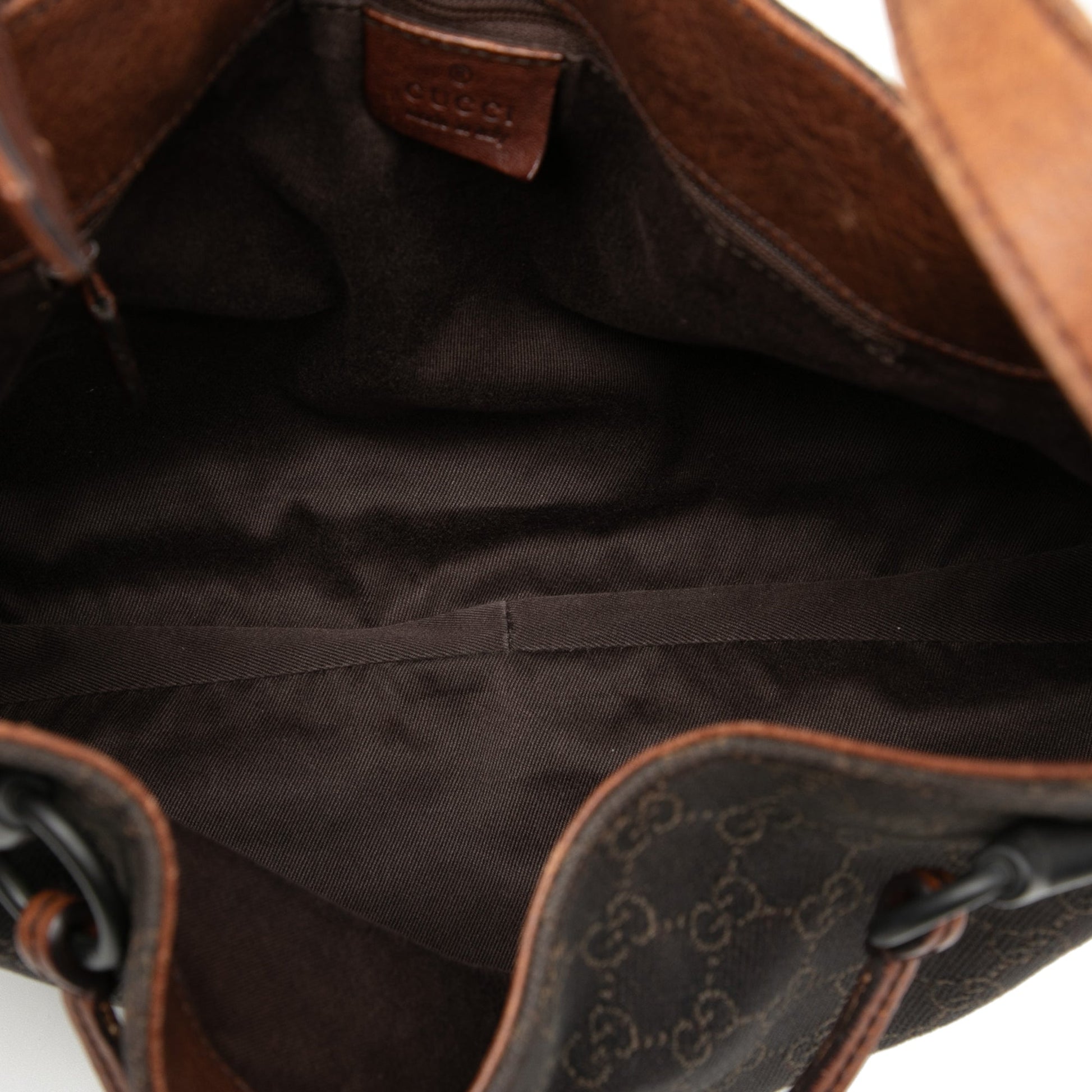 Gucci GG Denim Horsebit Shoulder Bag