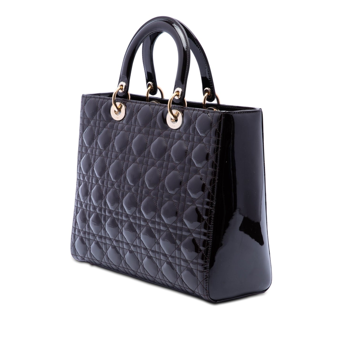 Dior Large Patent Cannage Lady Dior