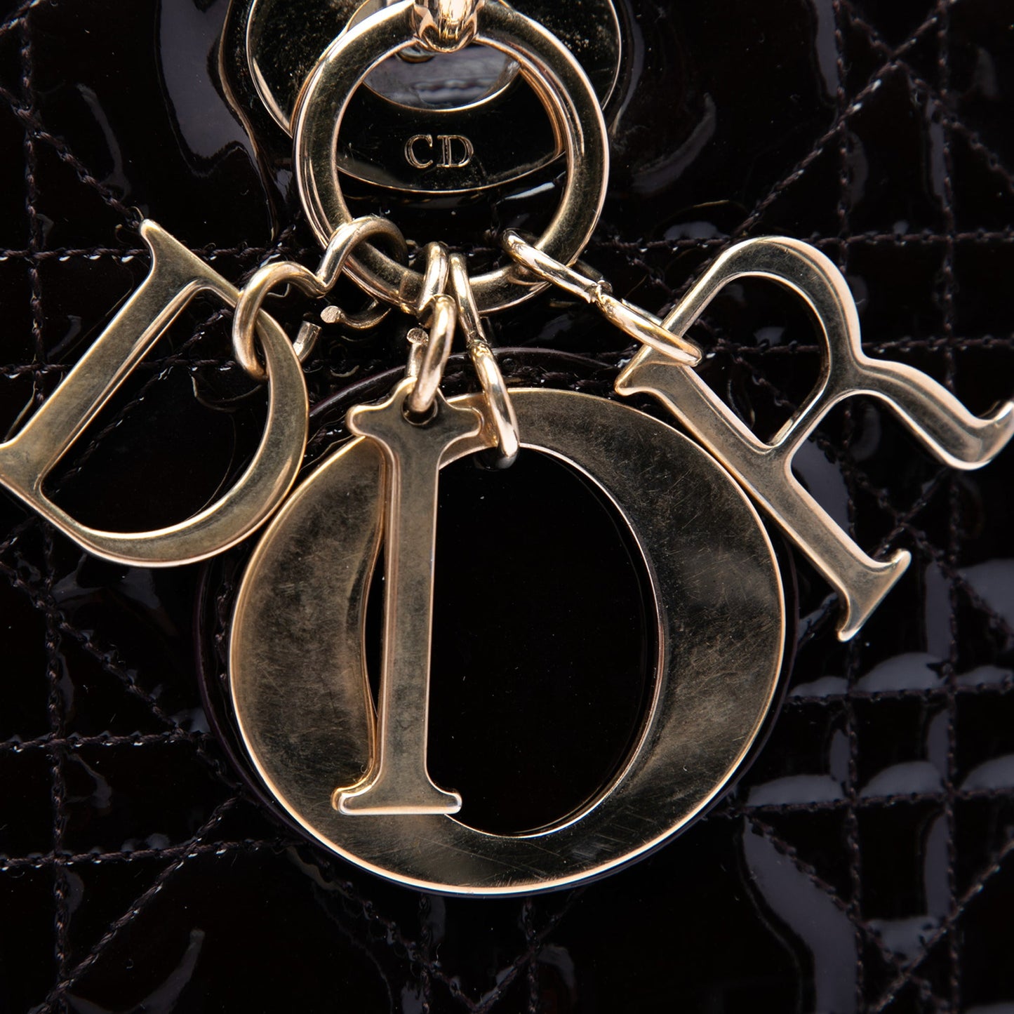 Dior Large Patent Cannage Lady Dior