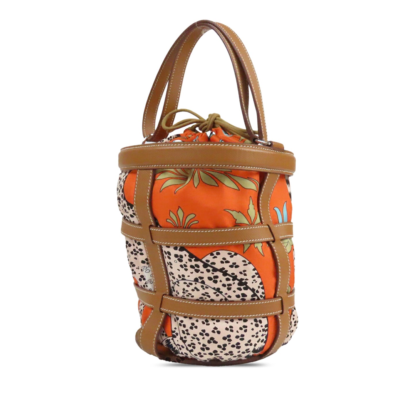 Hermès Les Leopards Silk and Epsom Sac Musardine