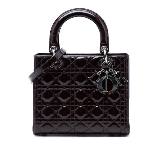 Dior Medium Patent Cannage Lady Dior