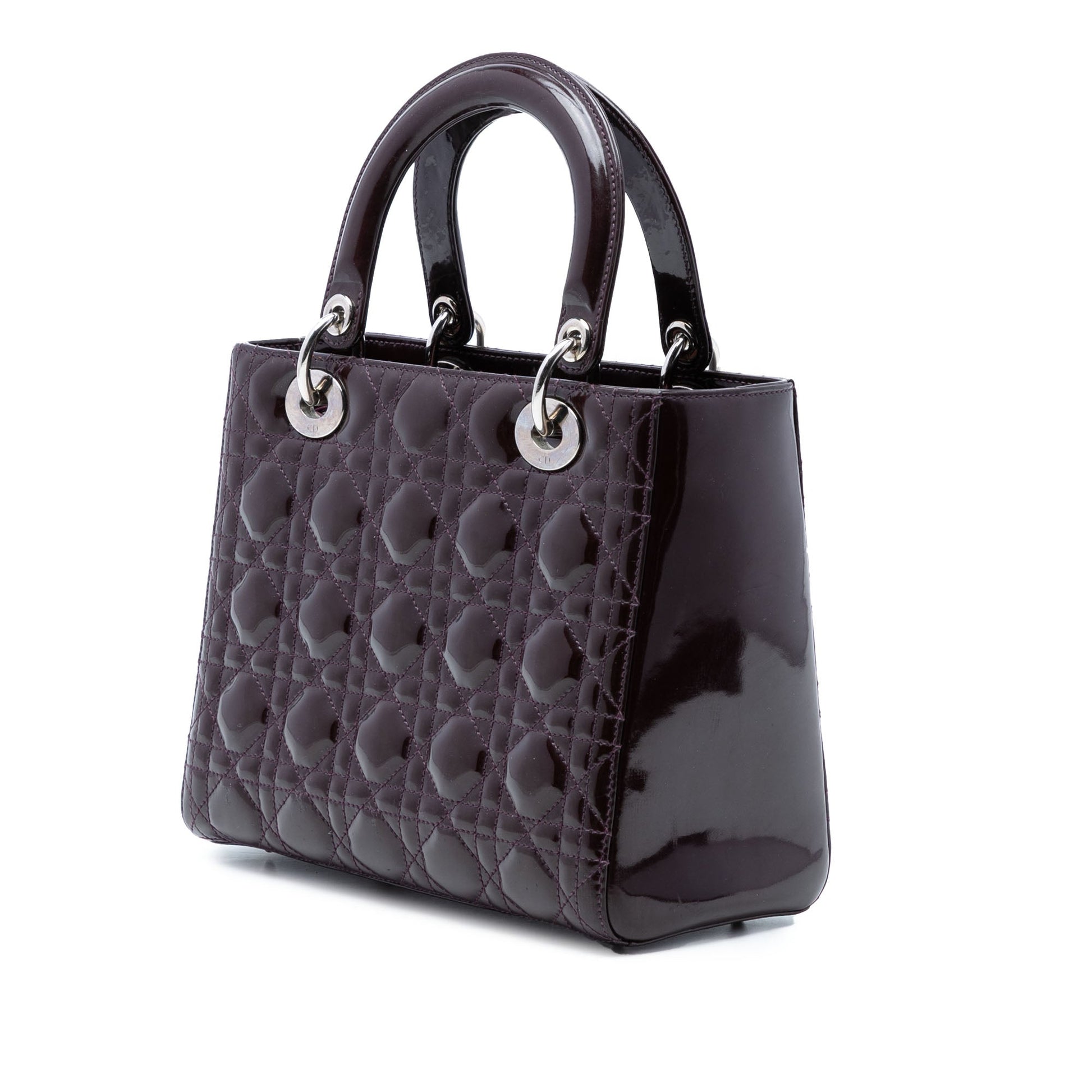 Dior Medium Patent Cannage Lady Dior