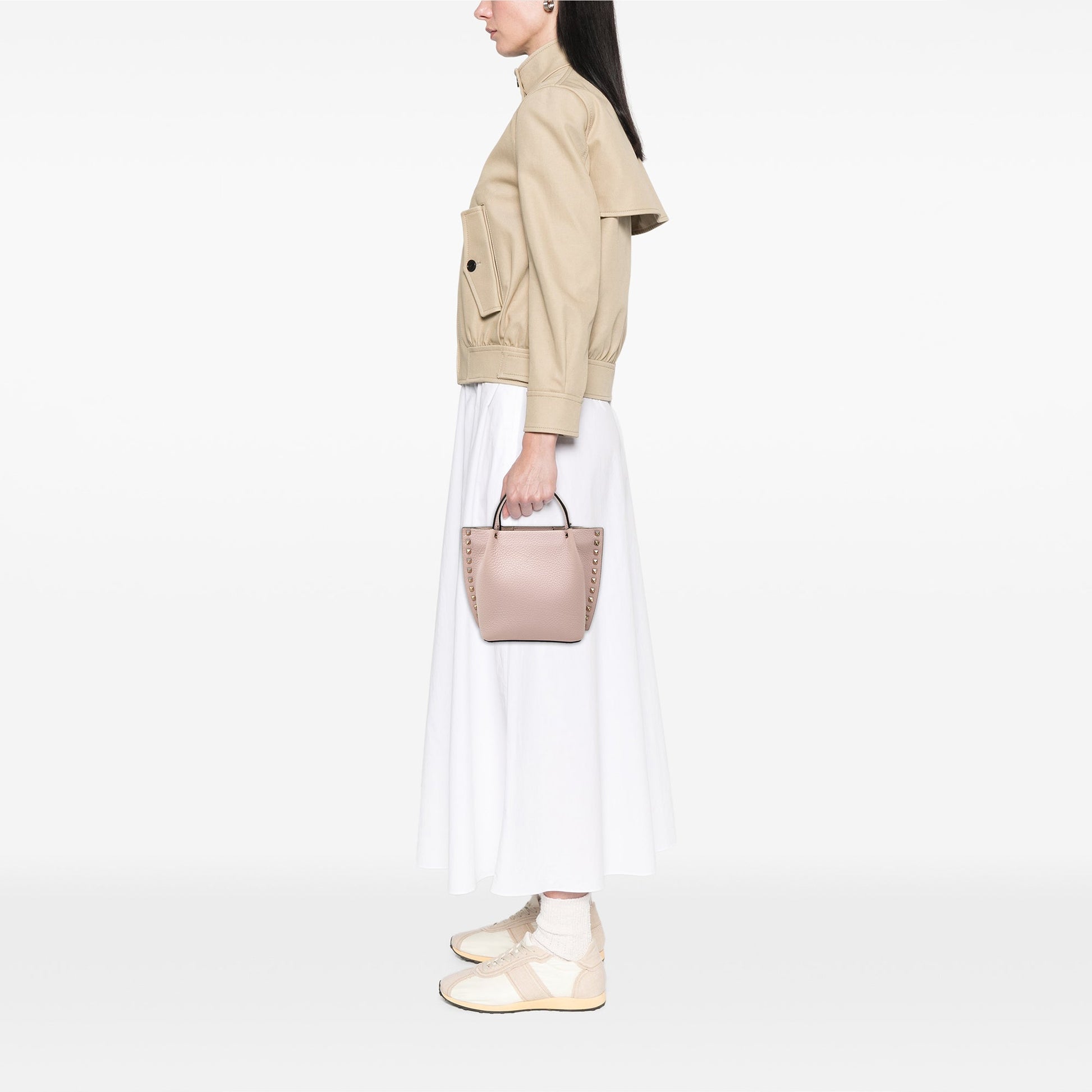 Valentino Small Leather Rockstud Satchel