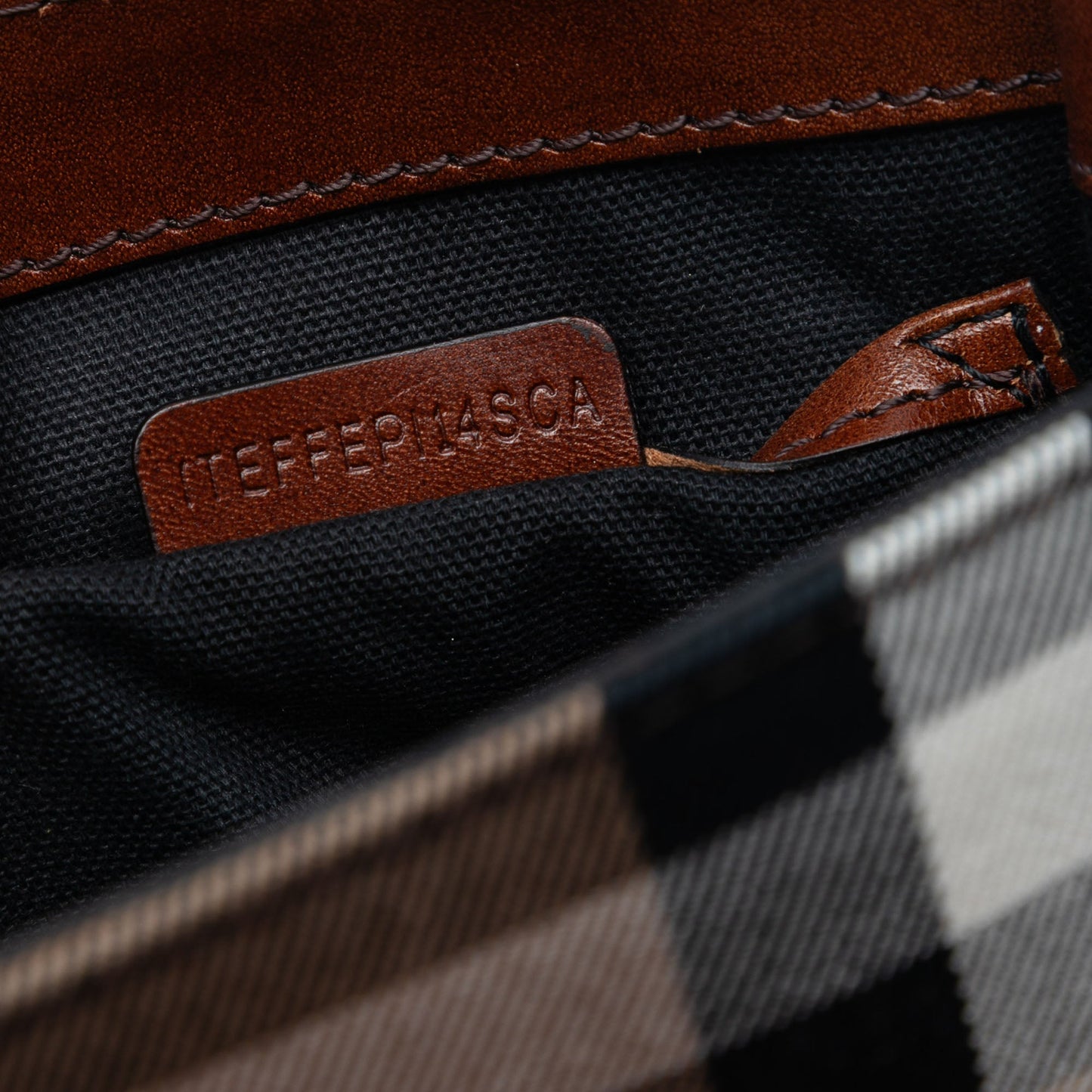 Burberry Leather and House Check Canvas Bridle Abbott Crossbody
