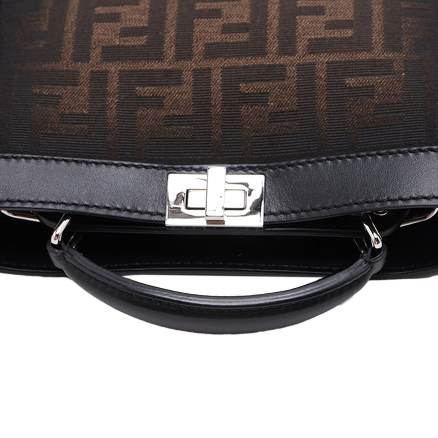 Fendi Mini Zucca Canvas Peekaboo ISeeU Satchel