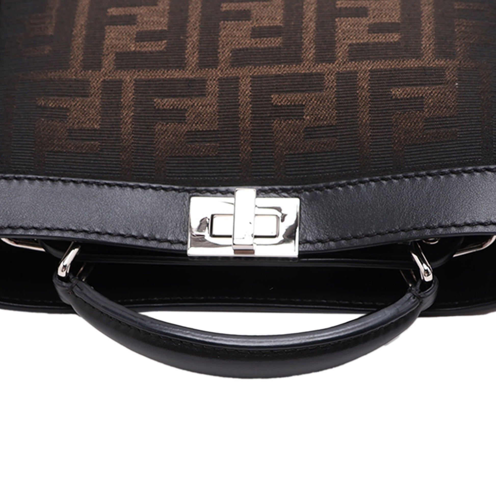 Fendi Mini Zucca Canvas Peekaboo ISeeU Satchel
