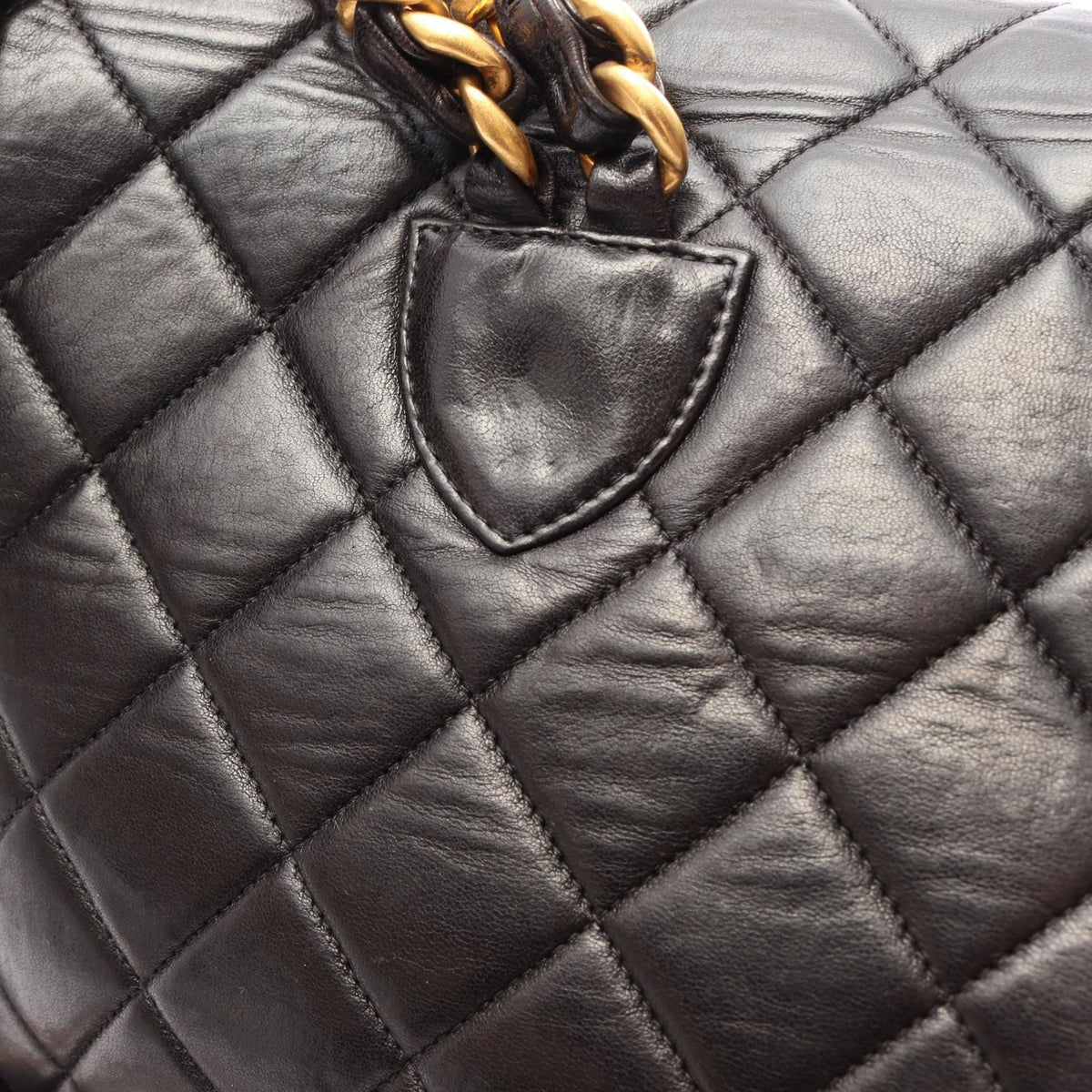 Chanel CC Quilted Lambskin Backpack — Black