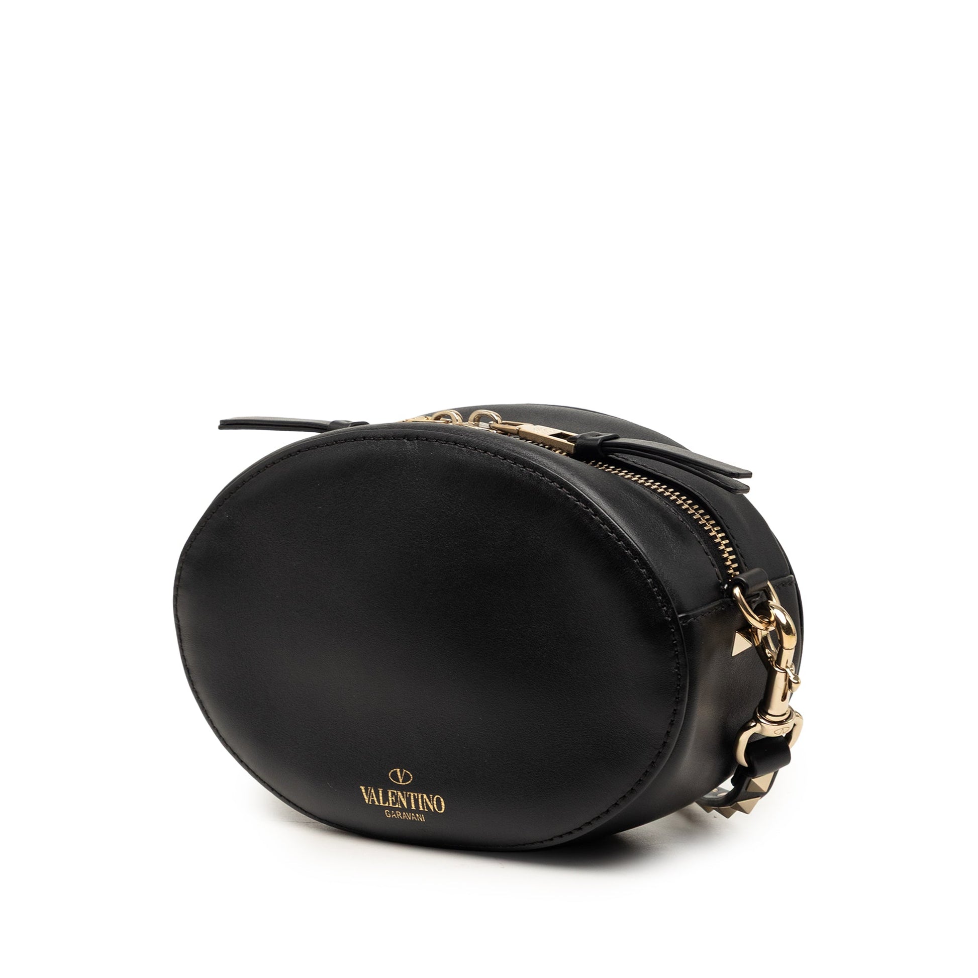 Valentino Calfskin Rockstud VLTN Oval Crossbody