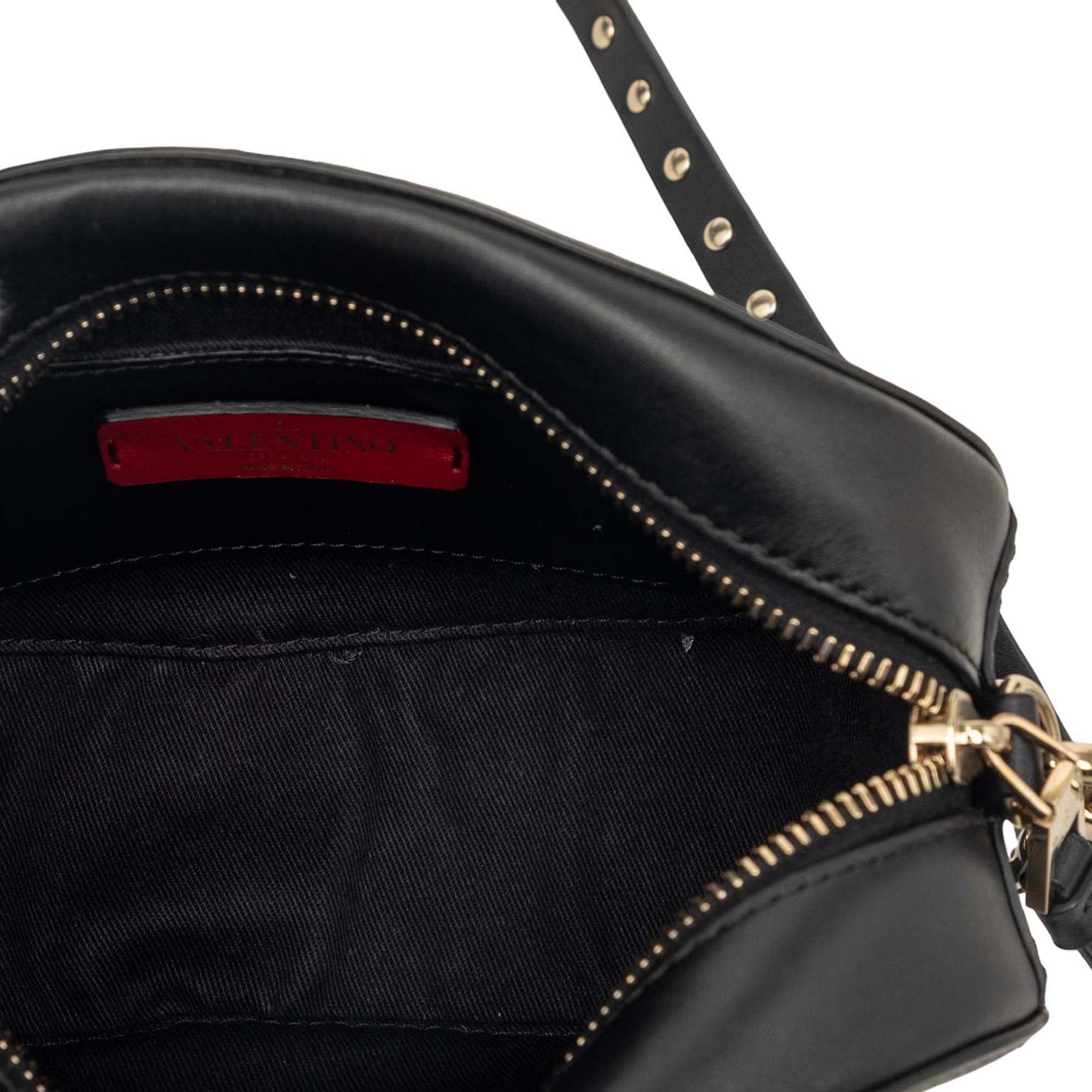 Valentino Calfskin Rockstud VLTN Oval Crossbody