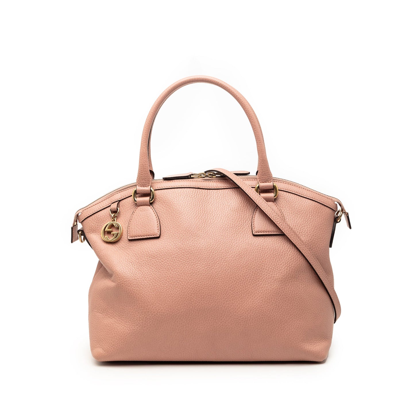Gucci Medium Calfskin GG Charm Dome Satchel
